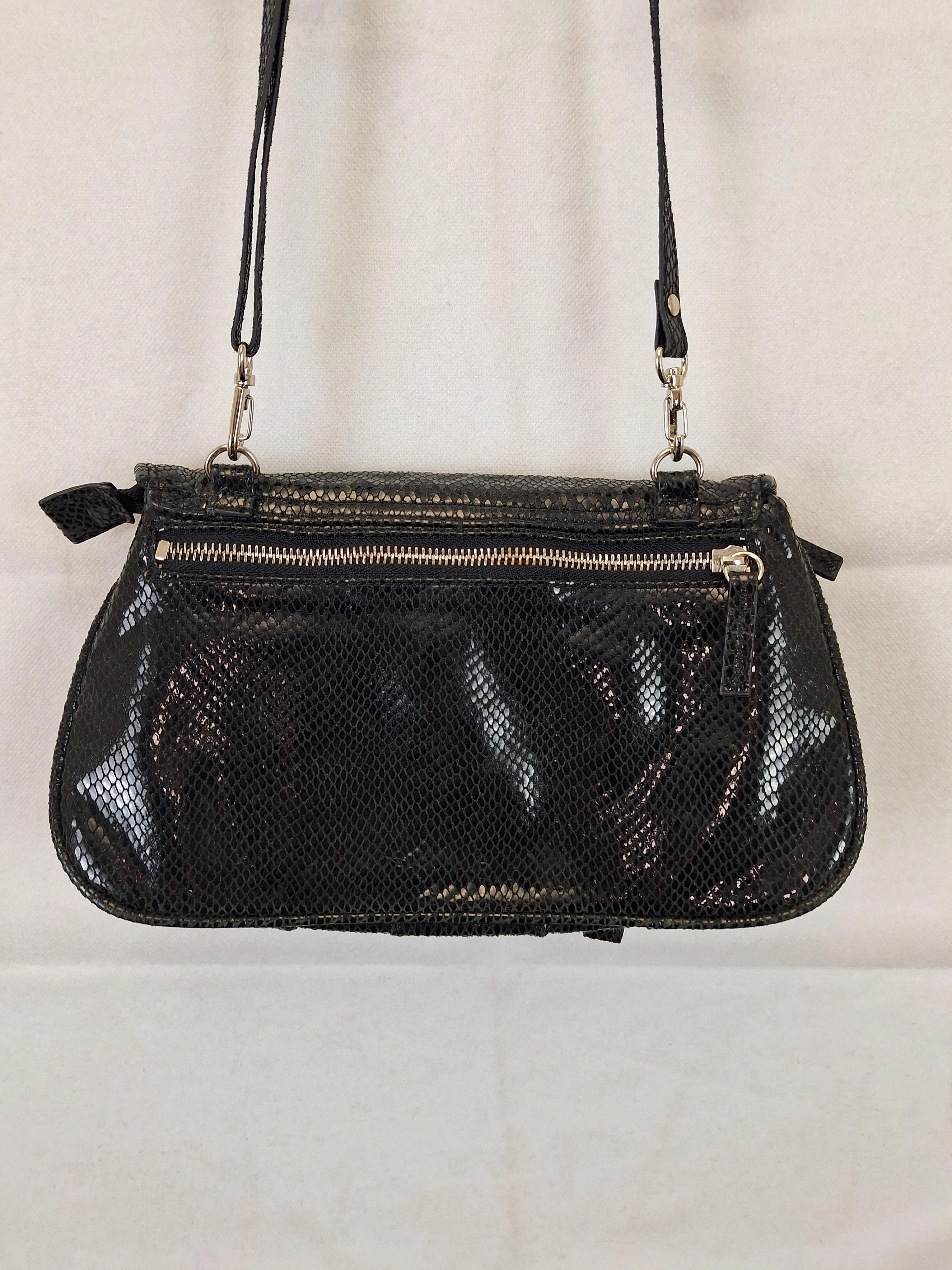 David Lawrence Patent Textured  Small Crossbody Bag