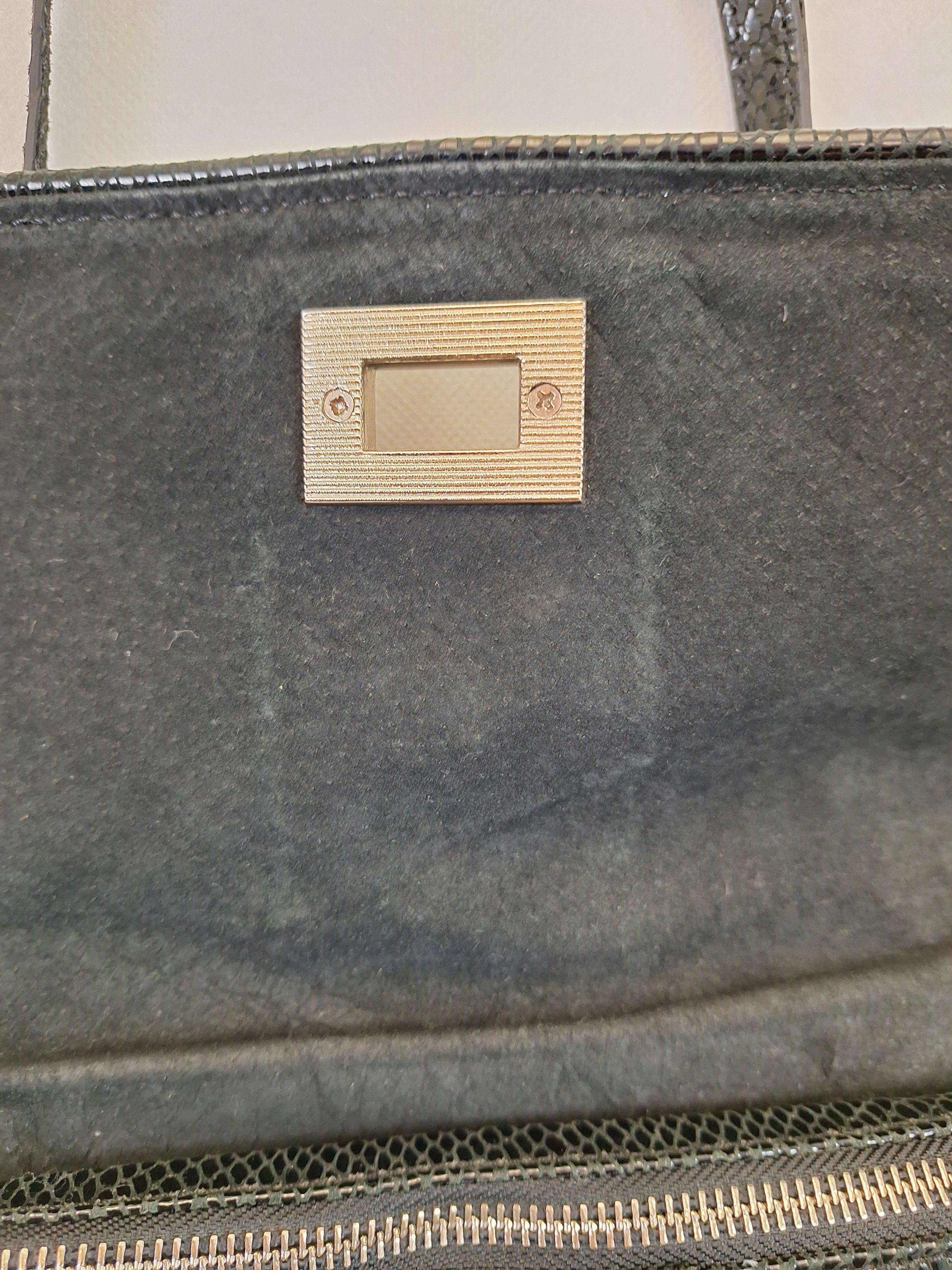 David Lawrence Patent Textured  Small Crossbody Bag
