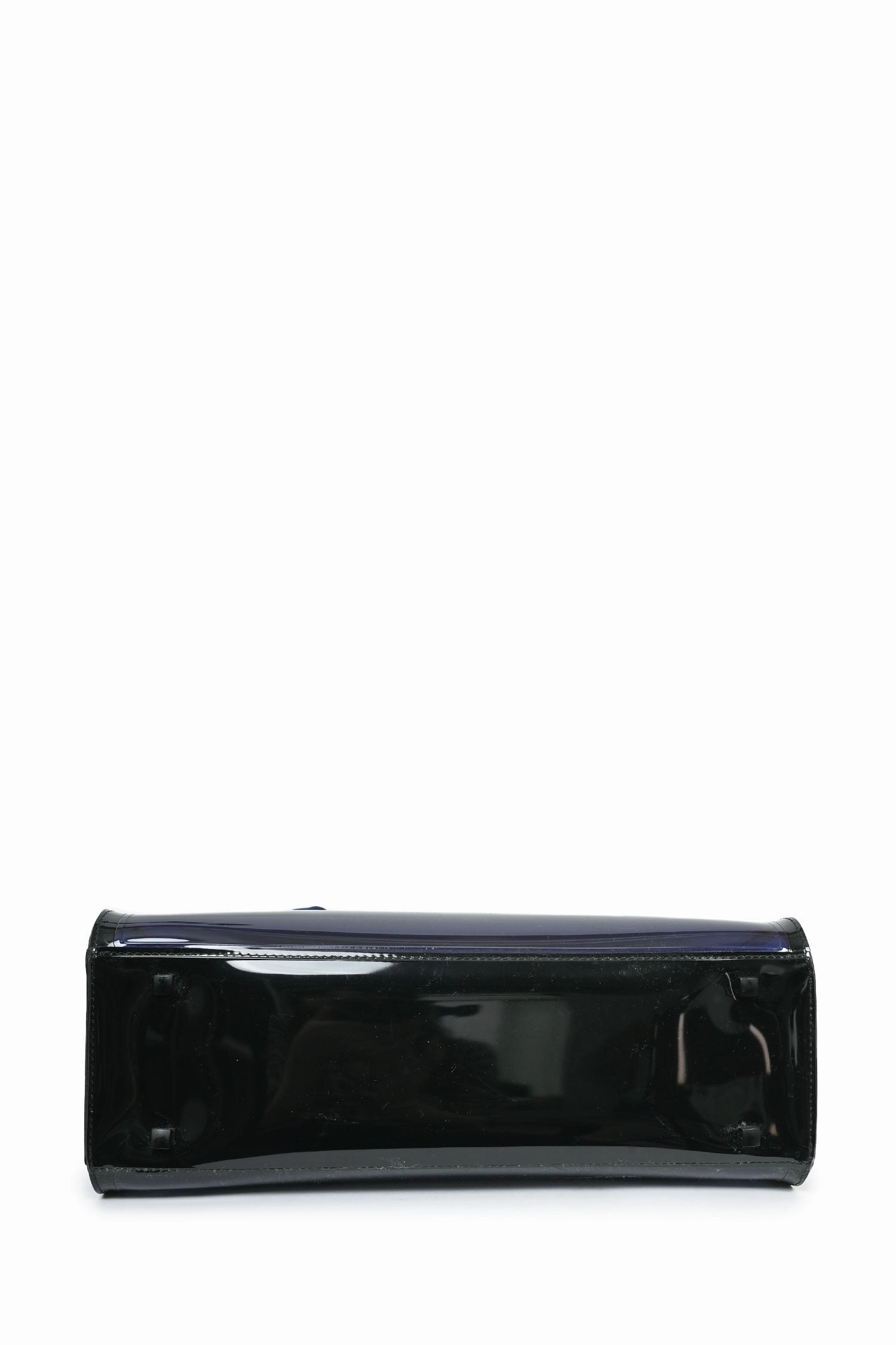 Delvaux Blue/Black PVC 'Tempete' GM Top Handle Bag