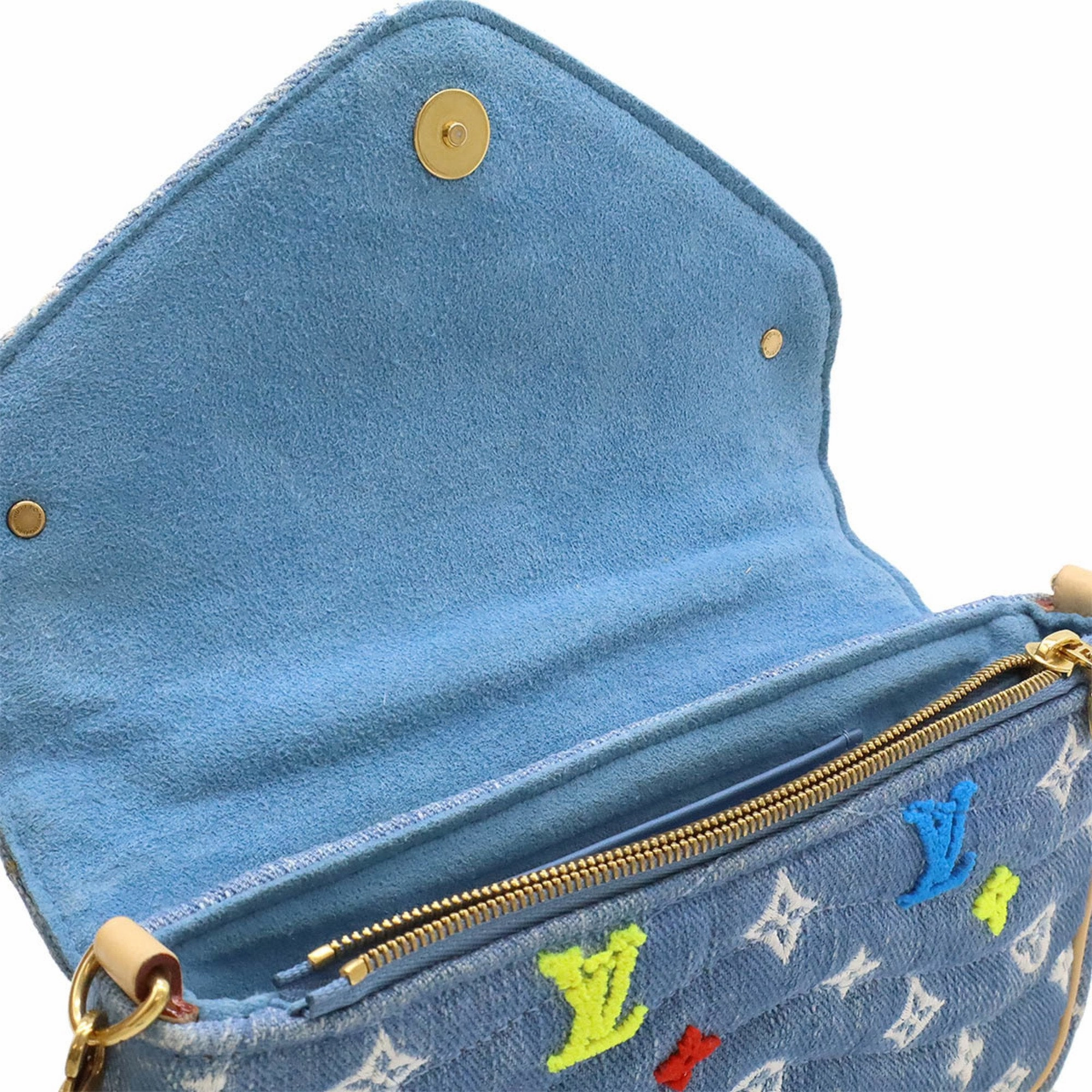 Denim Wave Crossbody Bag