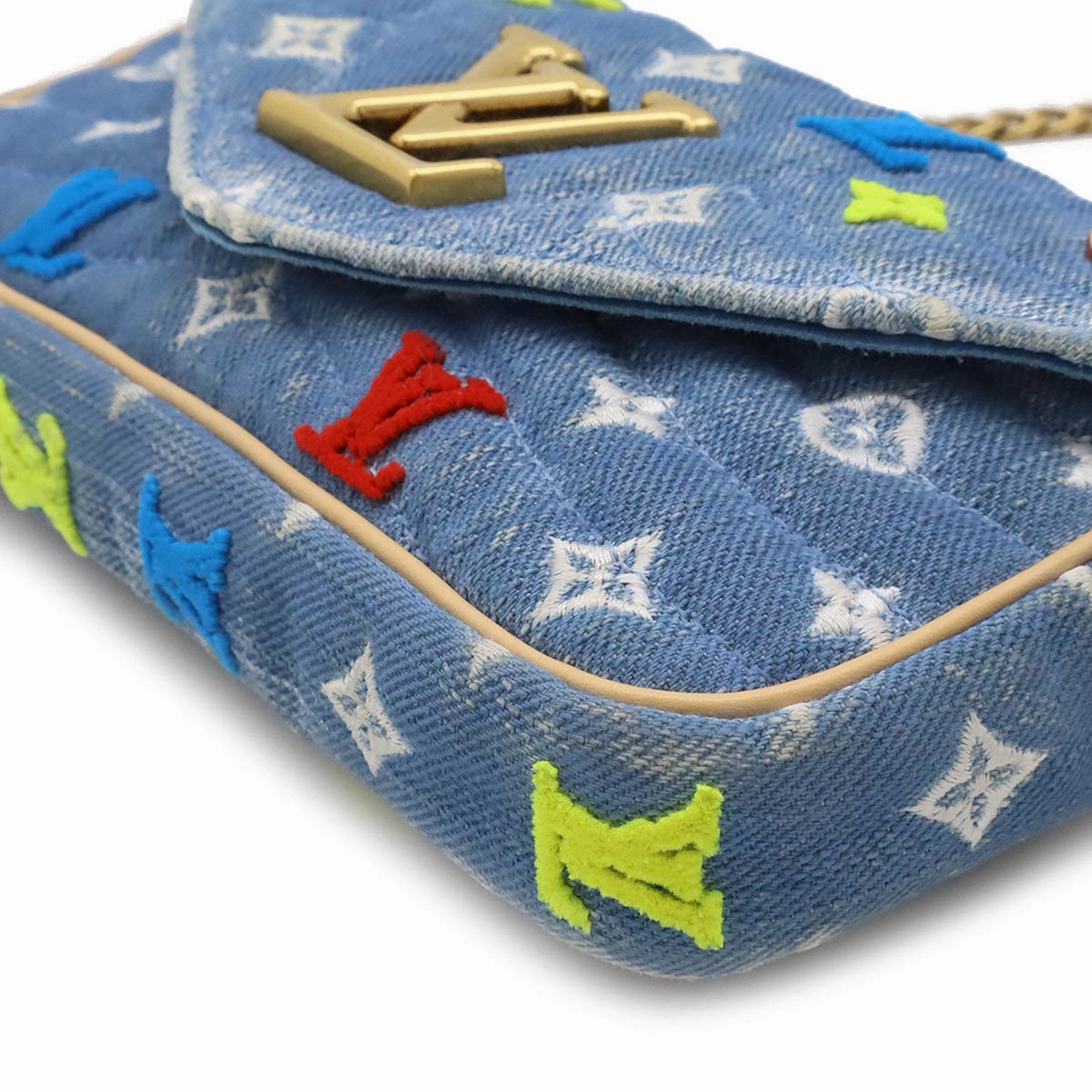 Denim Wave Crossbody Bag