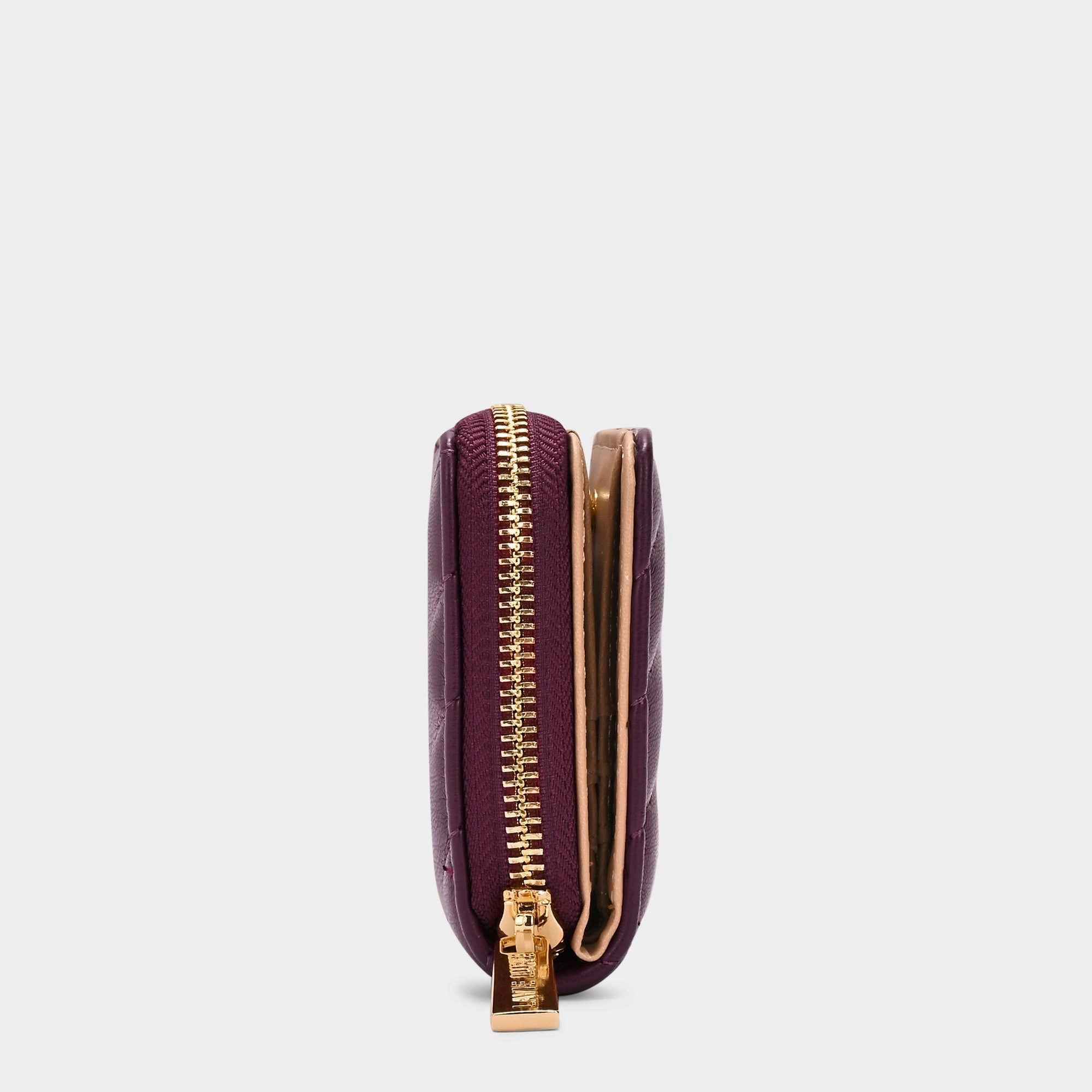 Diagonal Flap25 Small Zip Wallet