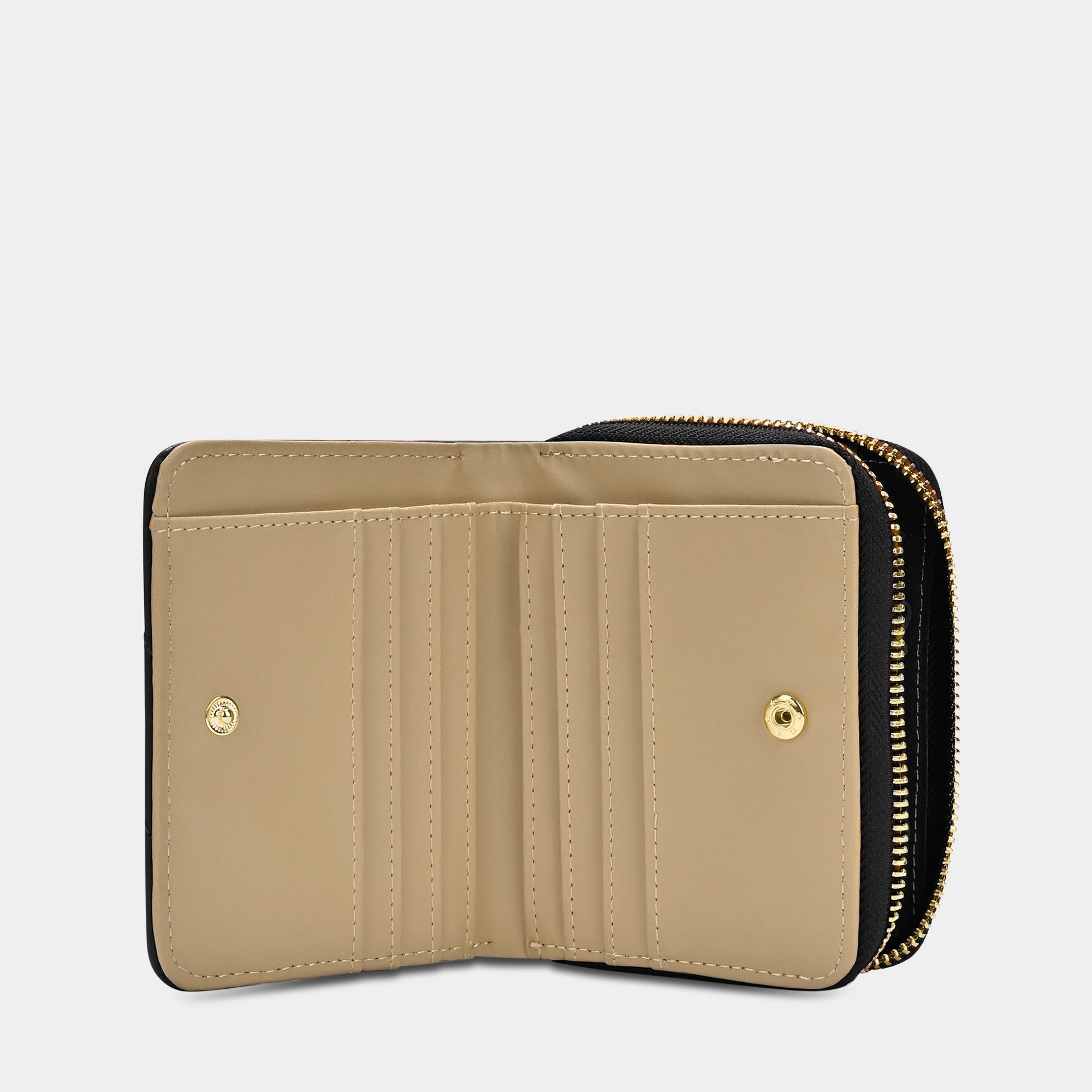 Diagonal Flap25 Small Zip Wallet