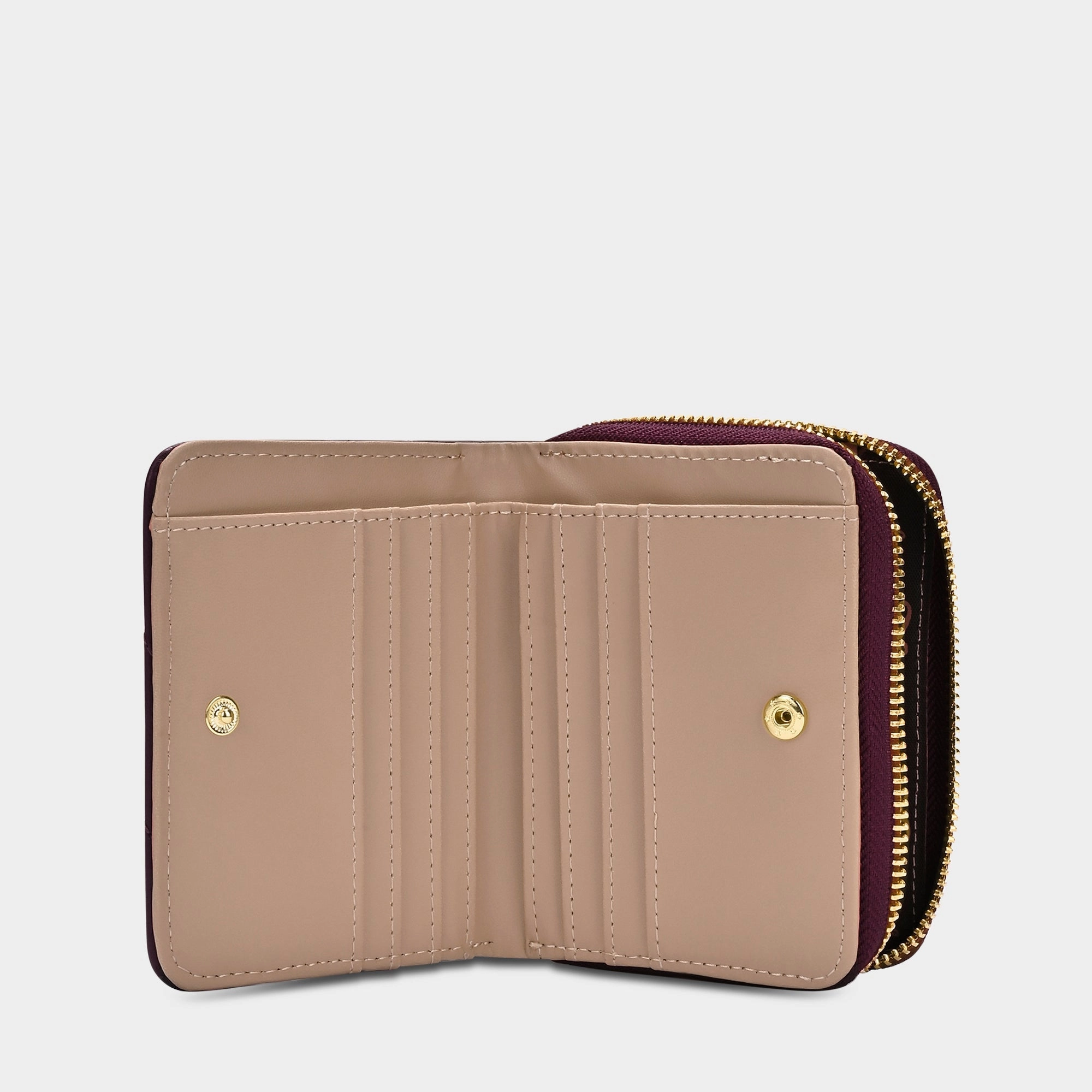 Diagonal Flap25 Small Zip Wallet