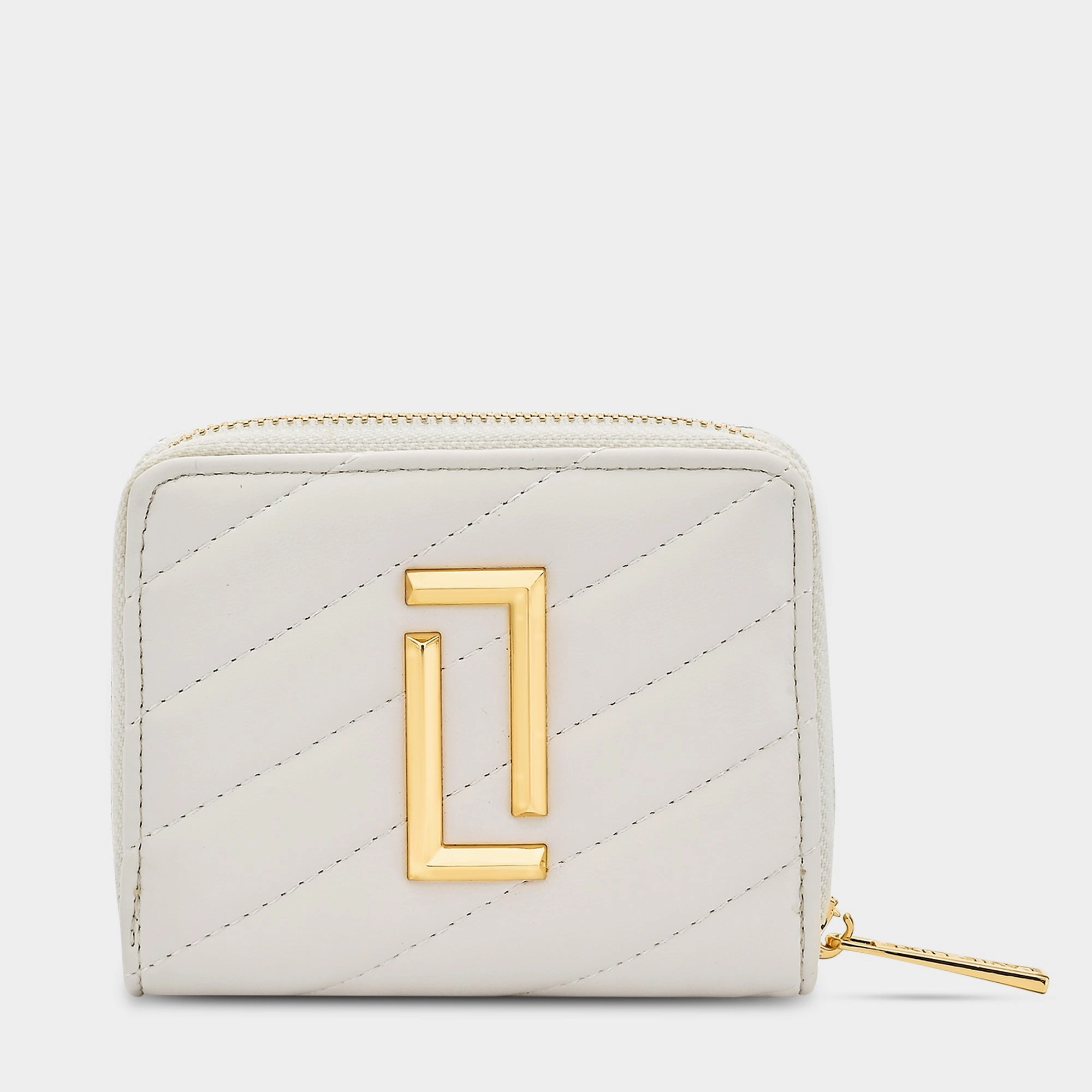 Diagonal Flap25 Small Zip Wallet