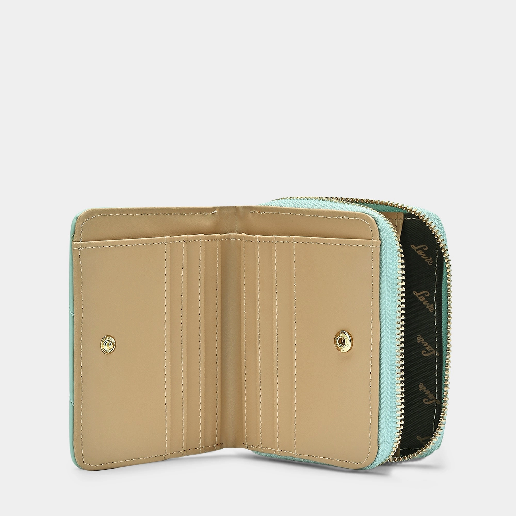 Diagonal Flap25 Small Zip Wallet