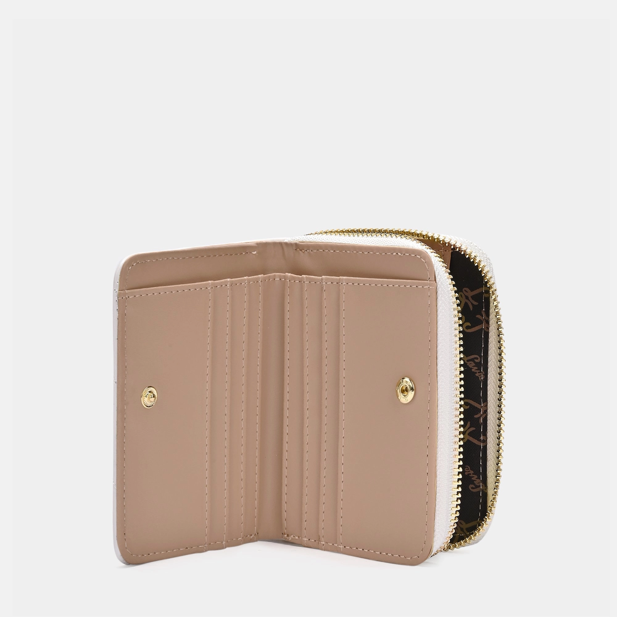 Diagonal Flap25 Small Zip Wallet