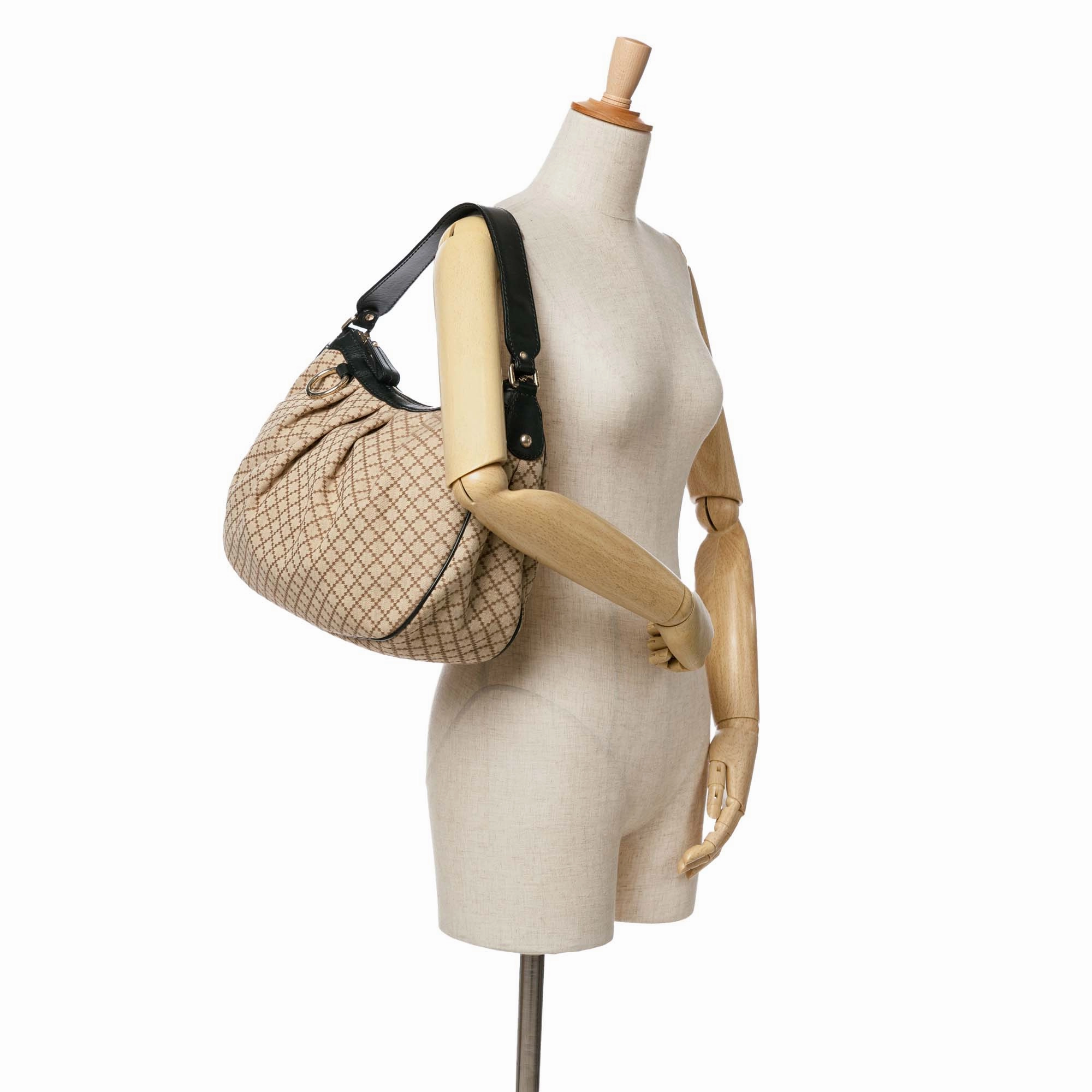 Diamante Canvas Sukey Shoulder Bag