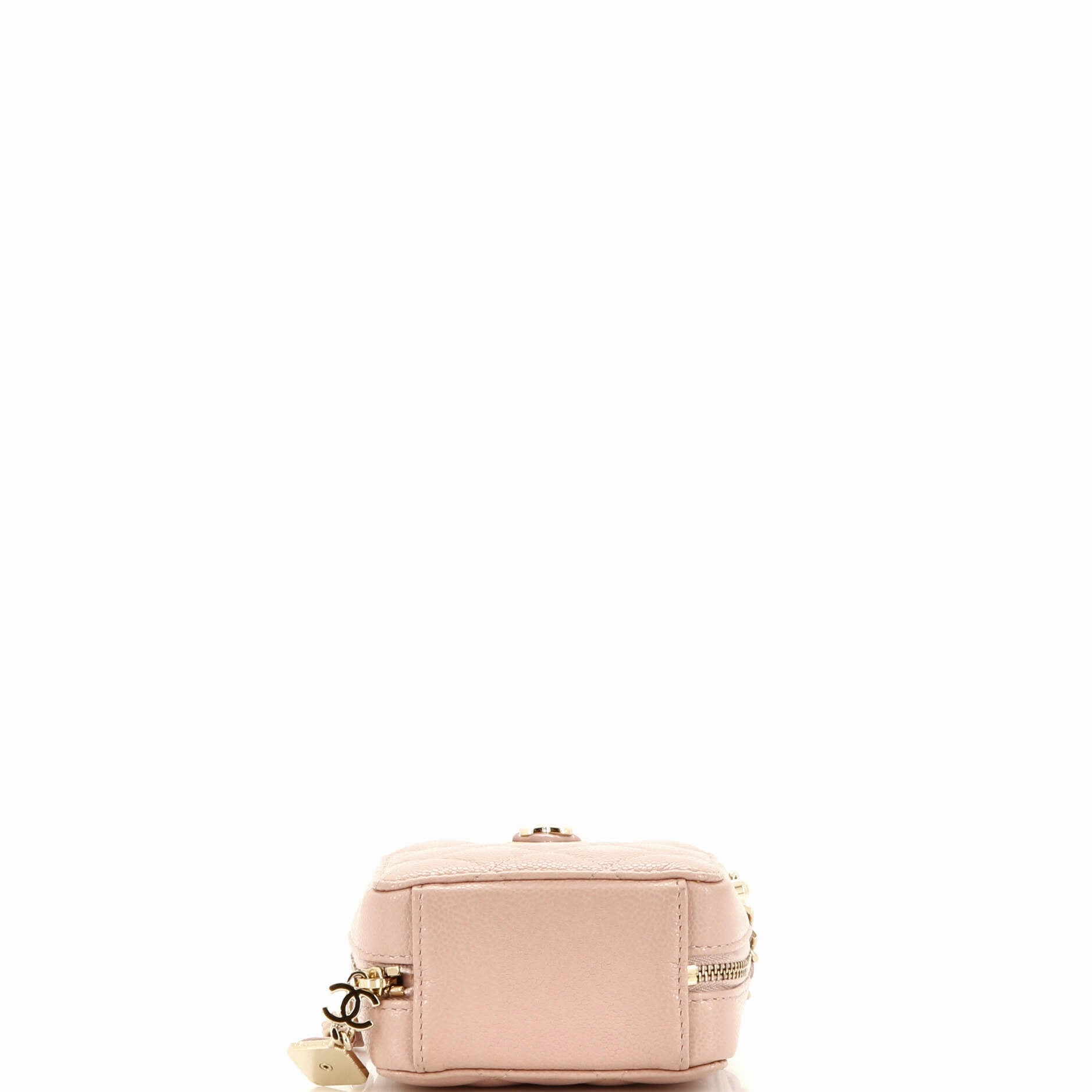 Diamond CC Zip Crossbody Quilted Caviar Mini