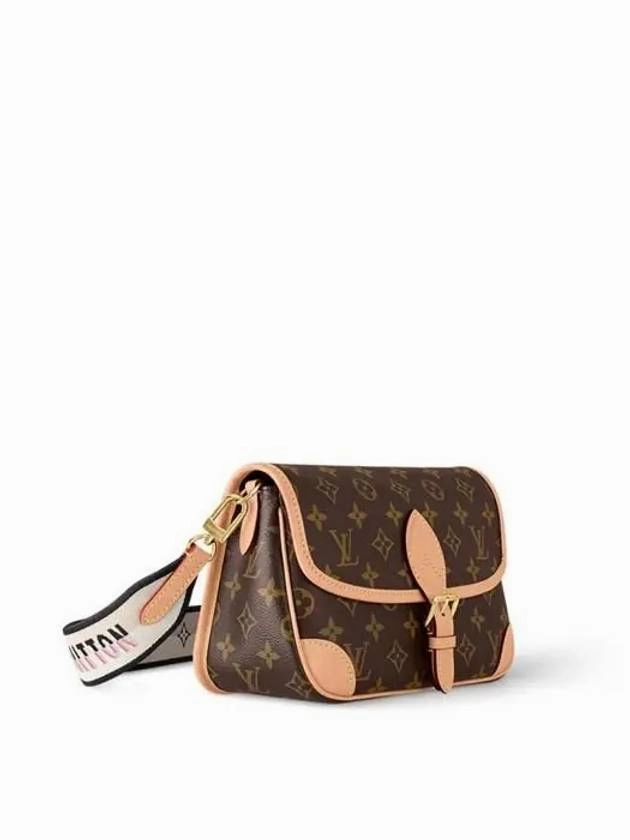 Diane Monogram Shoulder Bag Brown