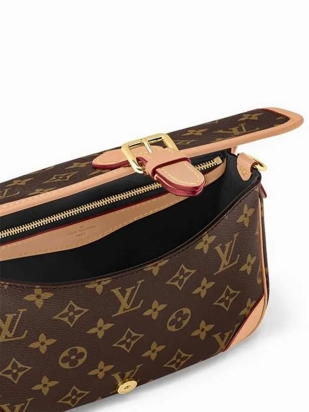 Diane Monogram Shoulder Bag Brown