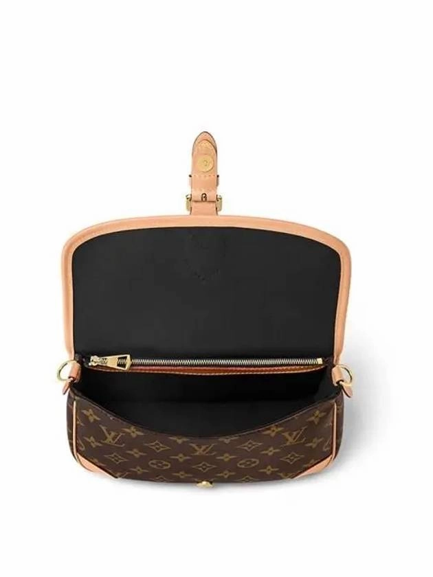 Diane Monogram Shoulder Bag Brown