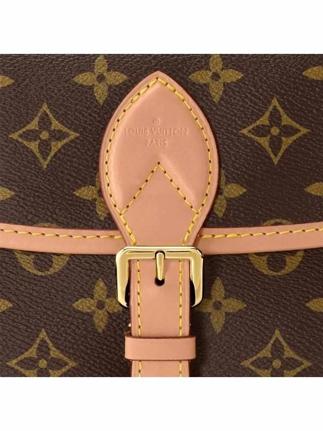 Diane Monogram Shoulder Bag Brown