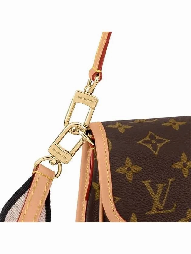 Diane Monogram Shoulder Bag Brown