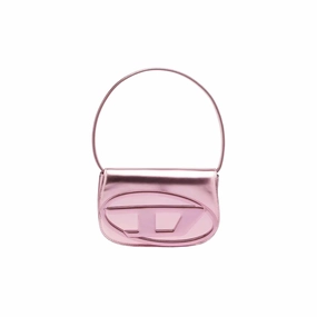 Diesel 1Dr Shoulder Bag Mirrored Leather Pink