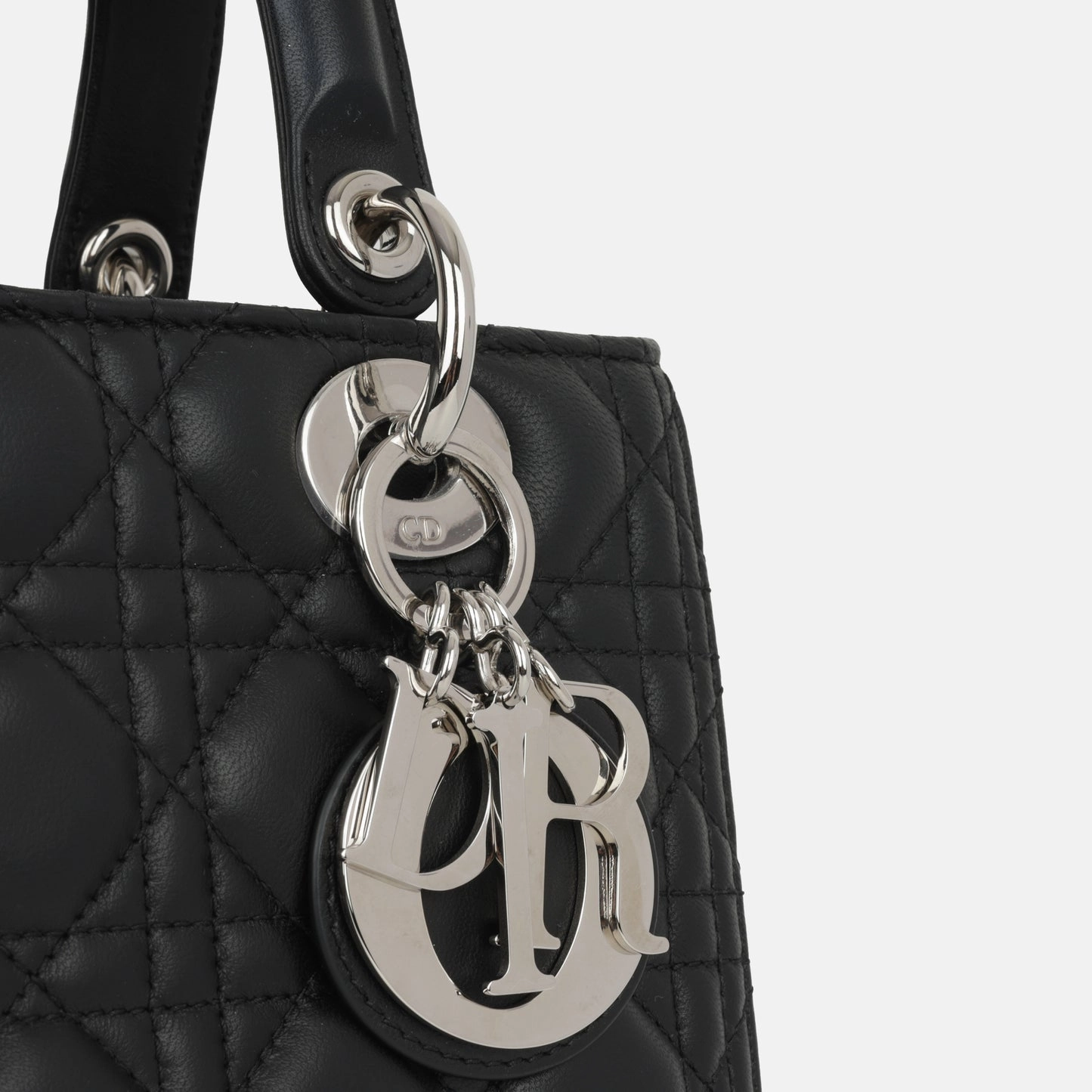Dior - Lady Dior - Black Cannage Lambskin CGHW - 2020 - Pre-Loved