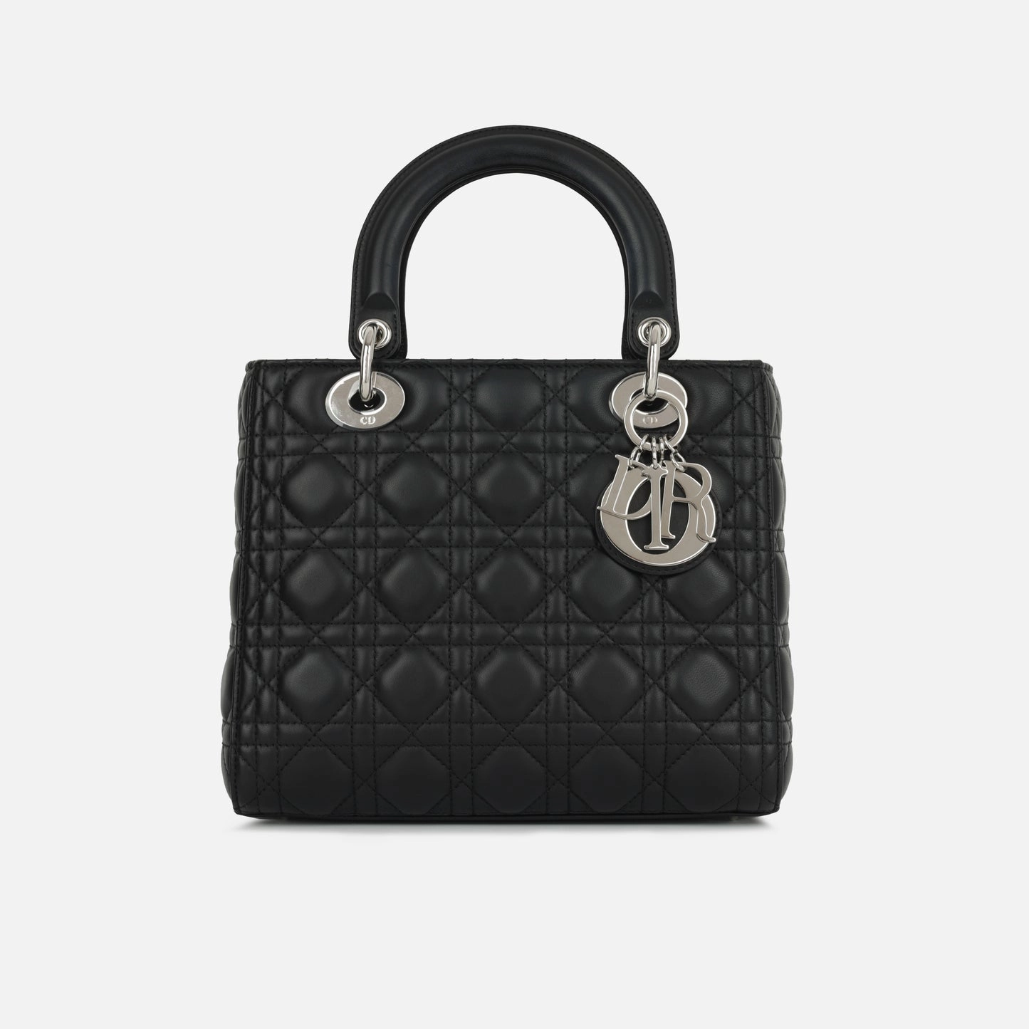 Dior - Lady Dior - Black Cannage Lambskin CGHW - 2020 - Pre-Loved
