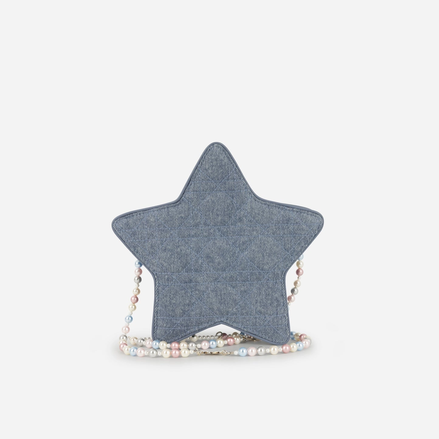 Dior - Mini Star Crossbody Bag - Blue Denim Multi Pearl CGHW - Pre-Loved
