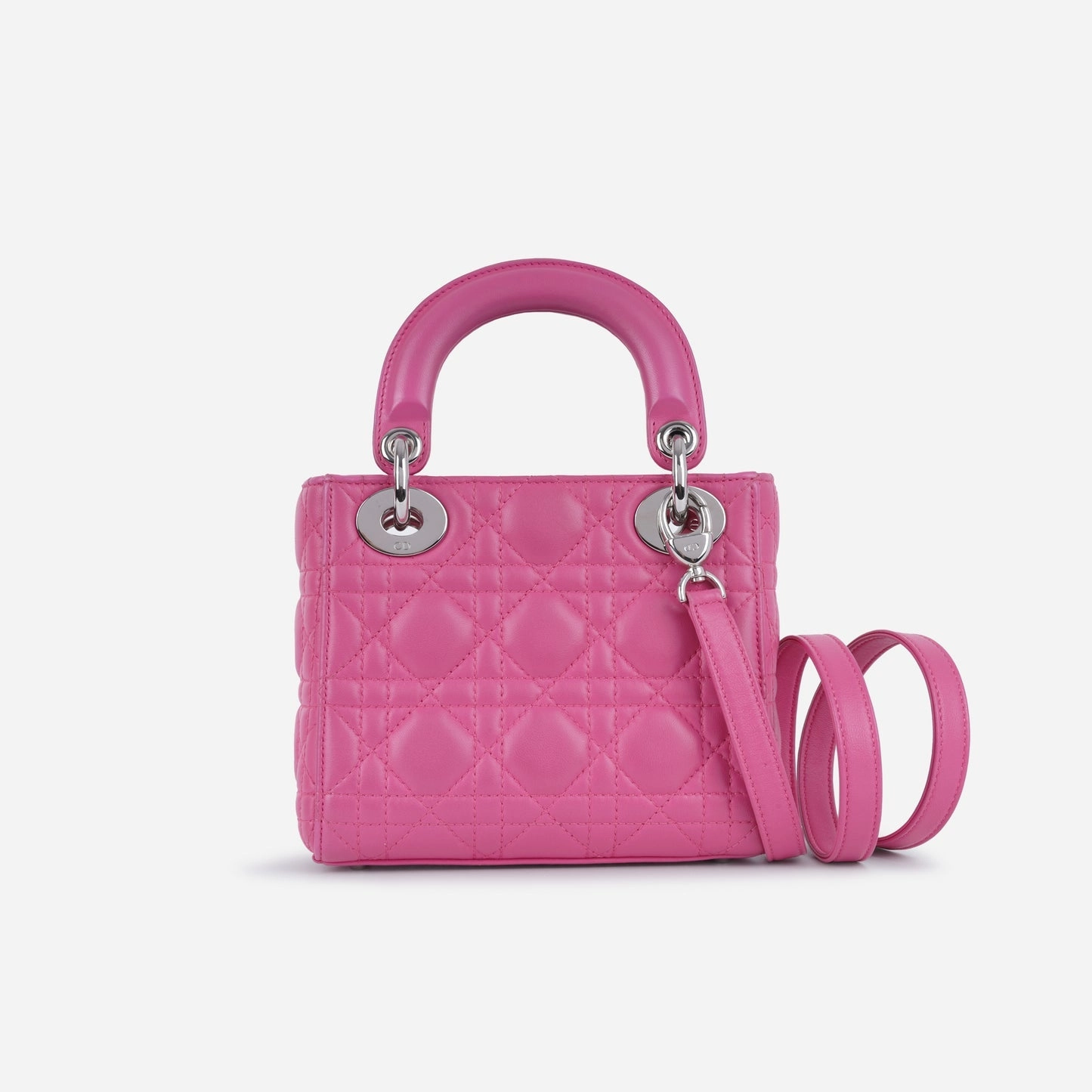 Dior Dior - Mini Lady Dior - Pink Lambskin SHW - 2012 - Pre-Loved