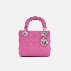 Dior Dior - Mini Lady Dior - Pink Lambskin SHW - 2012 - Pre-Loved