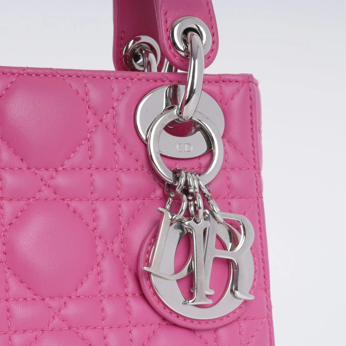 Dior Dior - Mini Lady Dior - Pink Lambskin SHW - 2012 - Pre-Loved