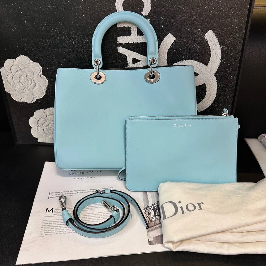 Dior Diorissimo Baby Blue Crossbody Handbag