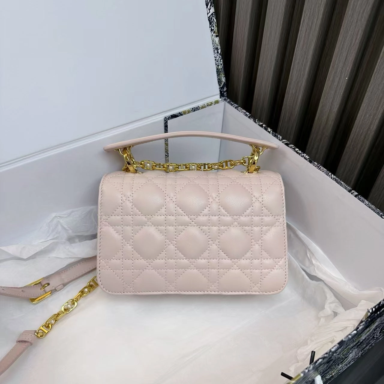 Dior Jolie Pink Leather Shoulder Bag - Preloved 10687928