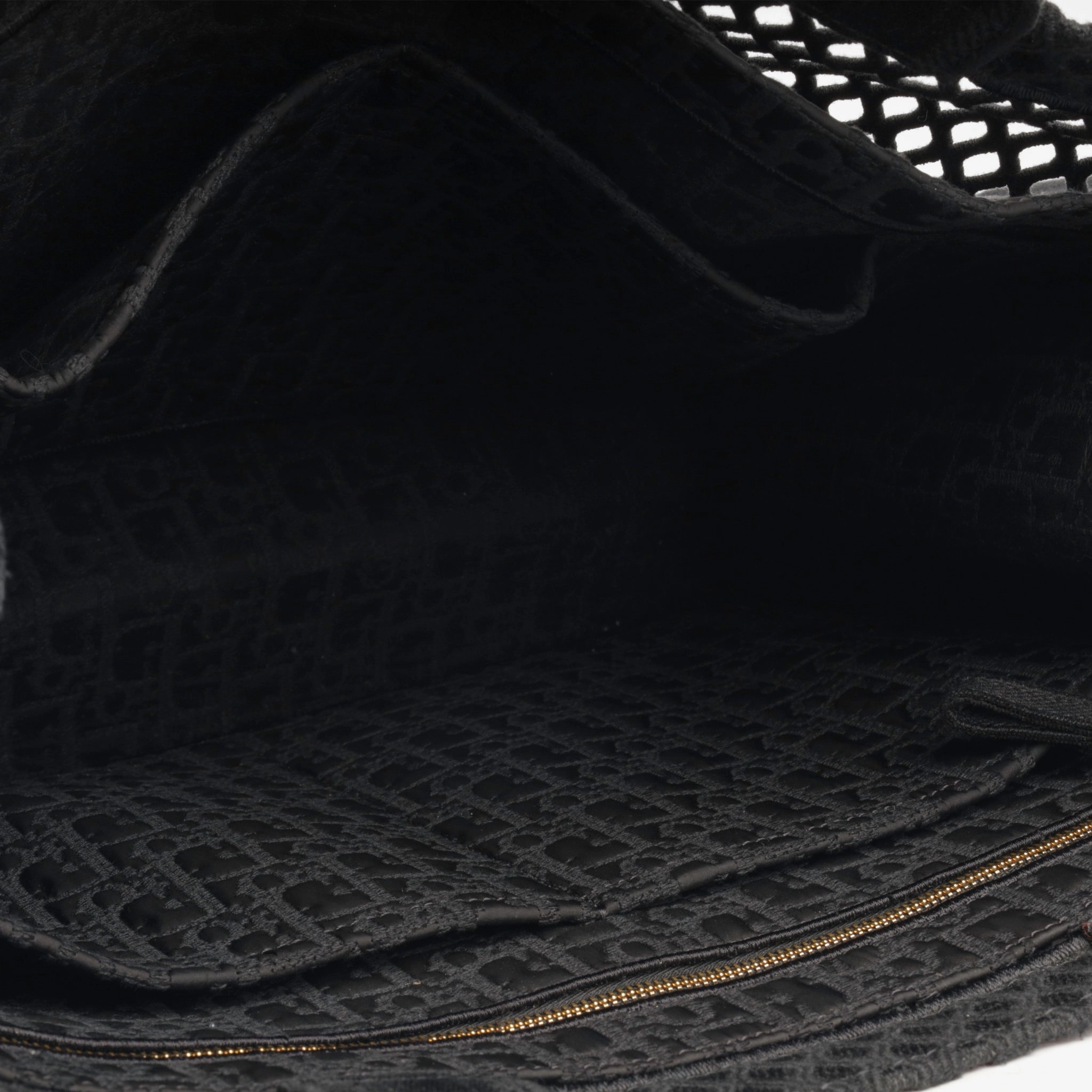 Dior Large Book Tote - Black Mesh