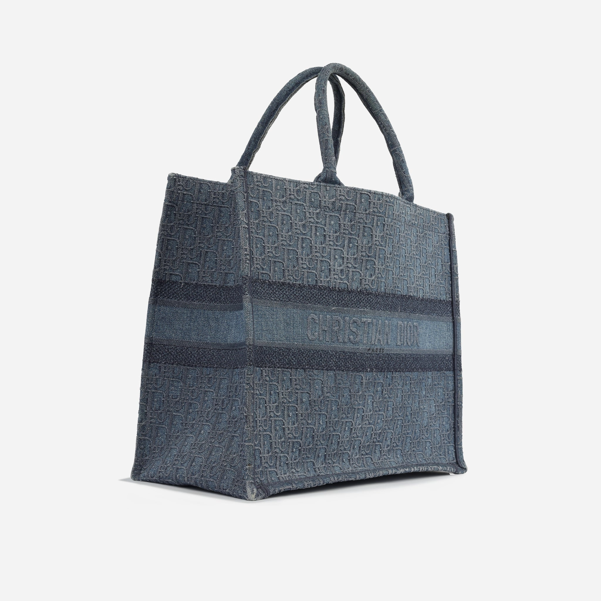 Dior Large Book Tote - Blue Denim