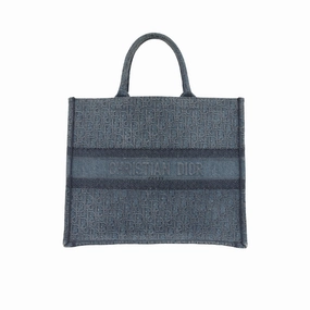 Dior Large Book Tote - Blue Denim