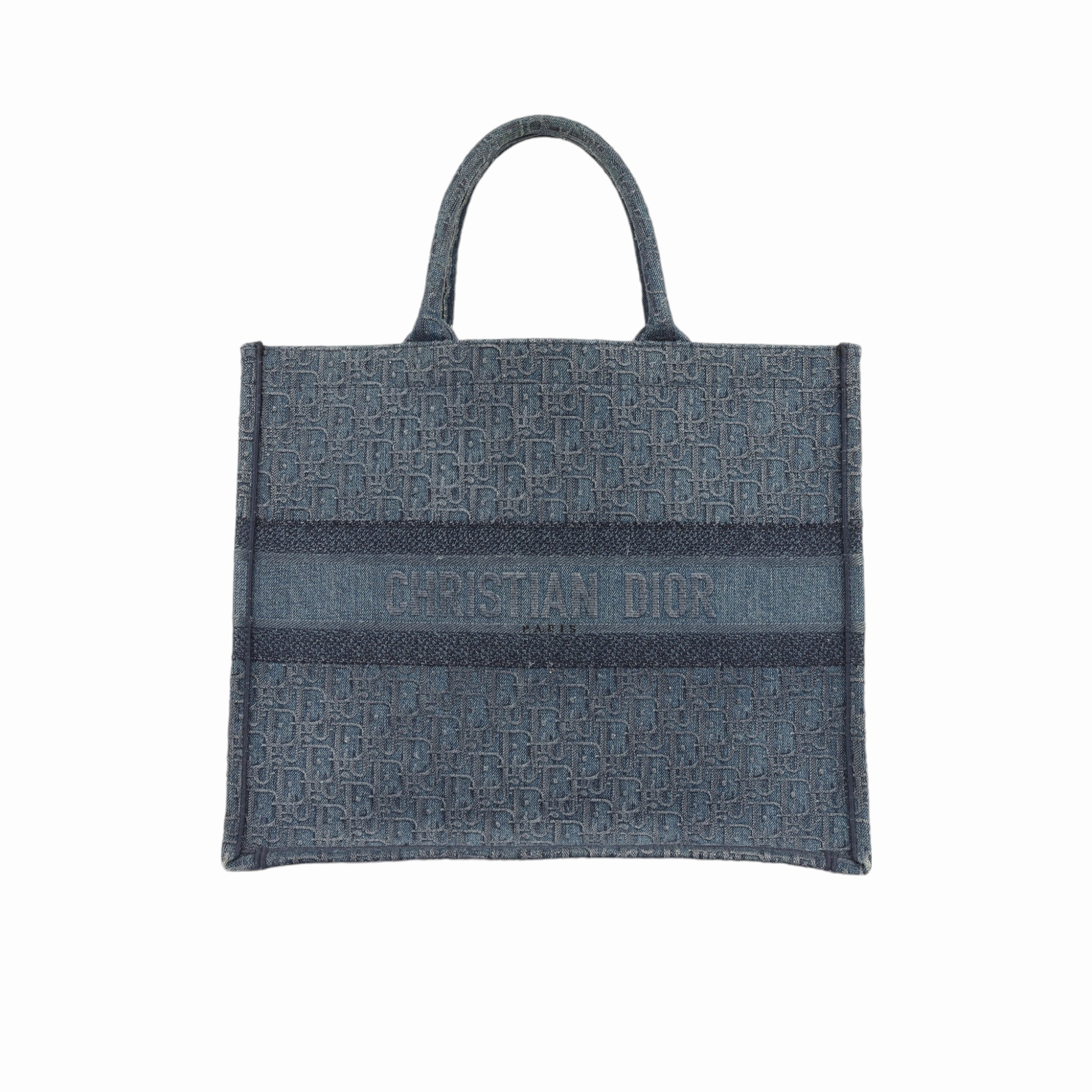 Dior Large Book Tote - Blue Denim