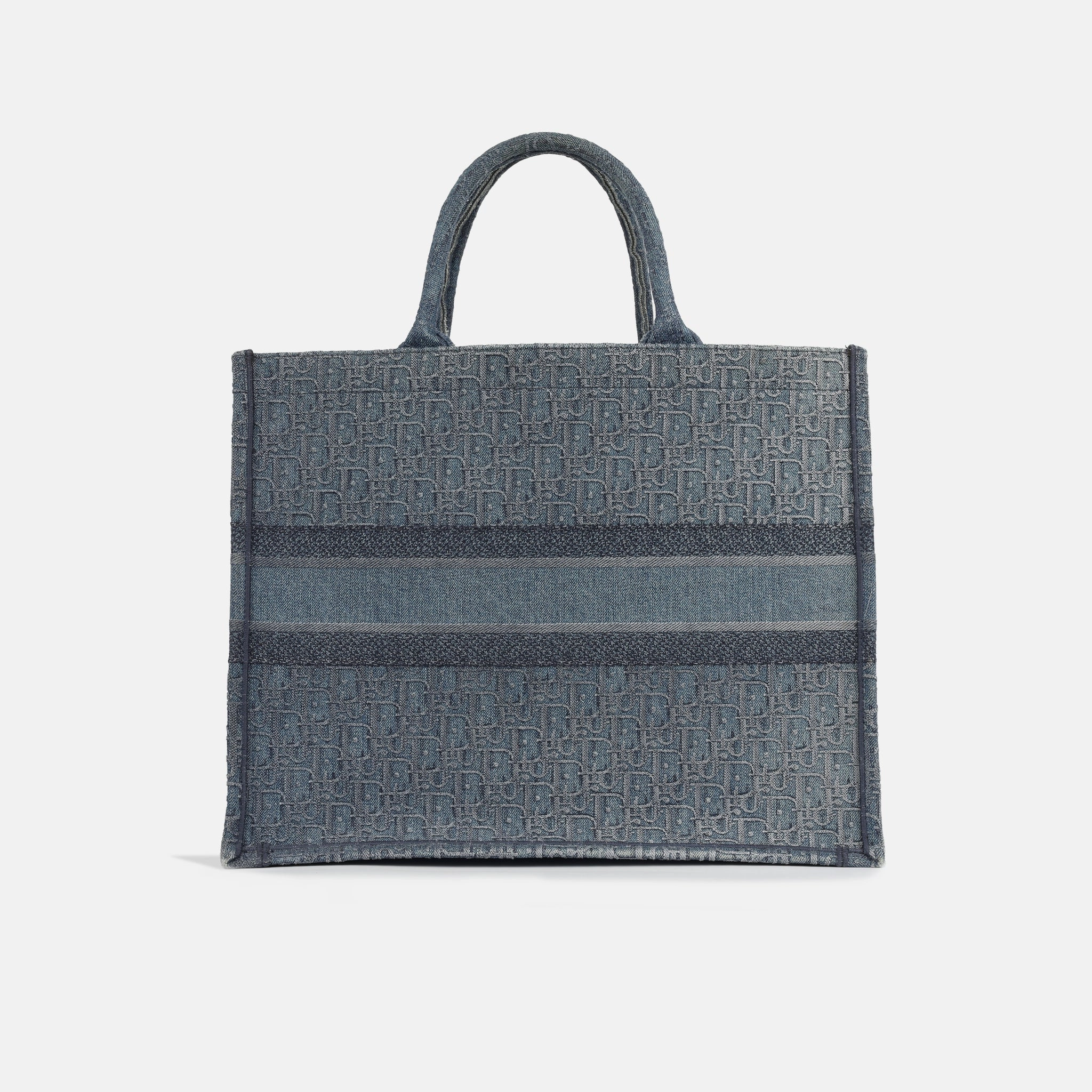 Dior Large Book Tote - Blue Denim