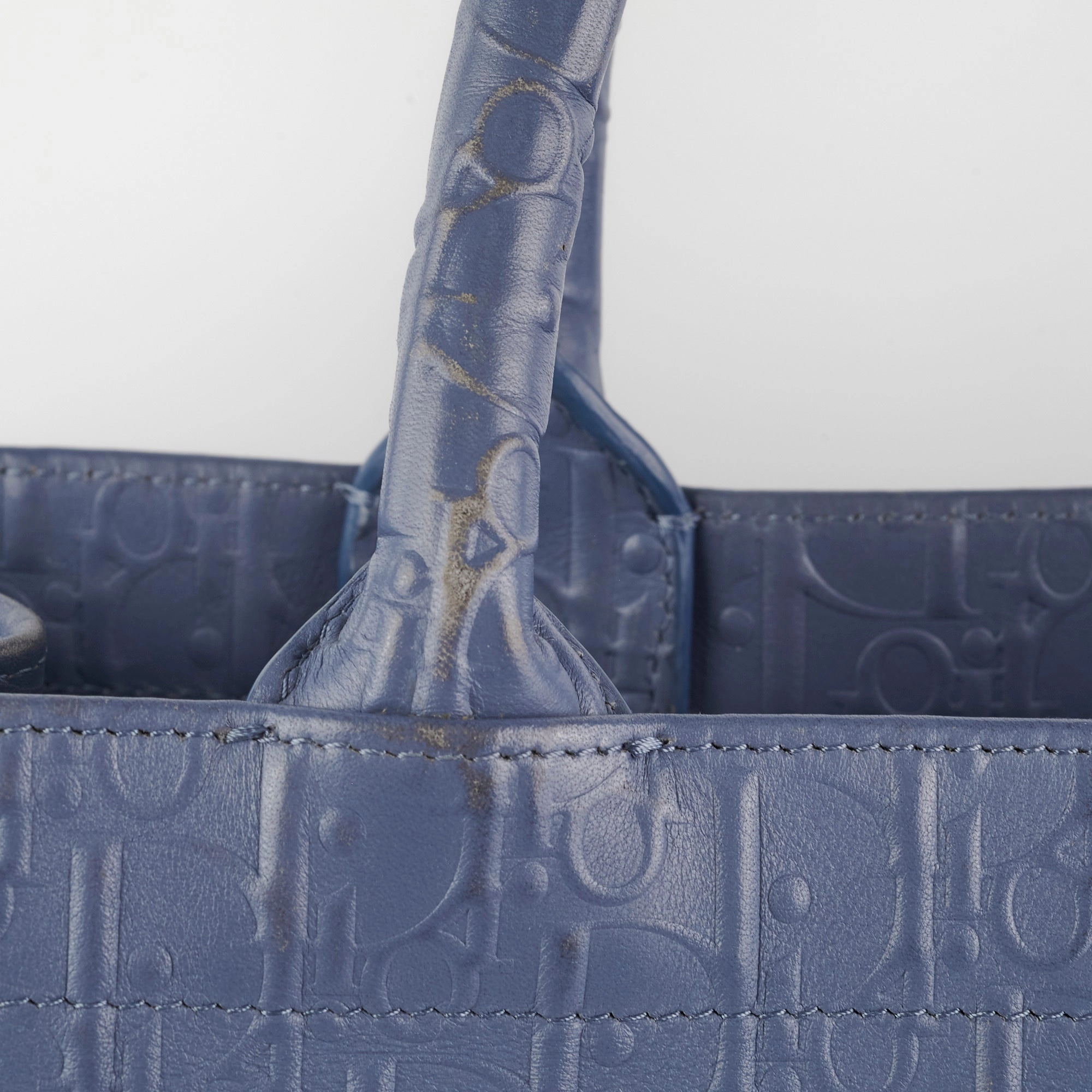 Dior Large Leather Book Tote Navy