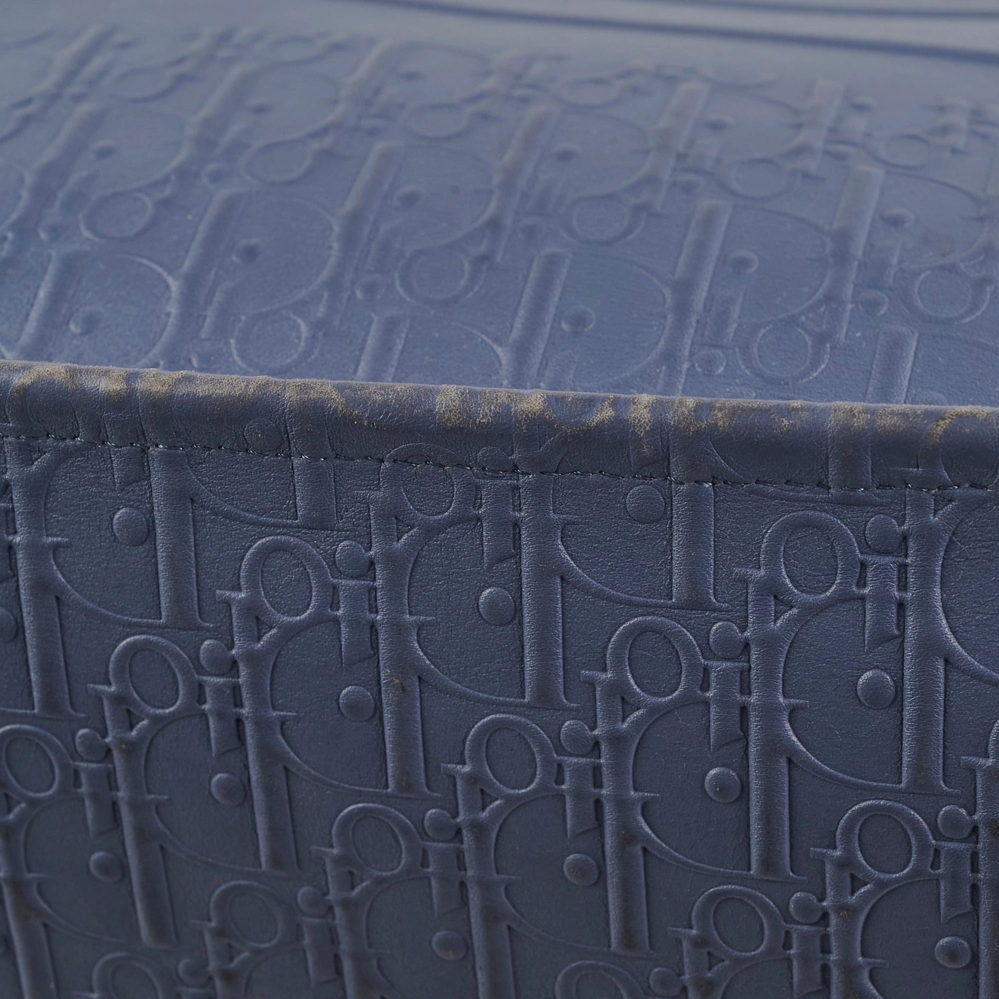 Dior Large Leather Book Tote Navy