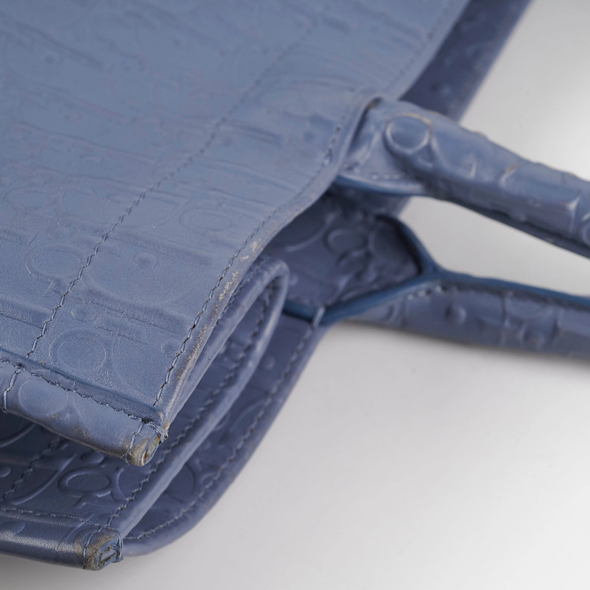 Dior Large Leather Book Tote Navy