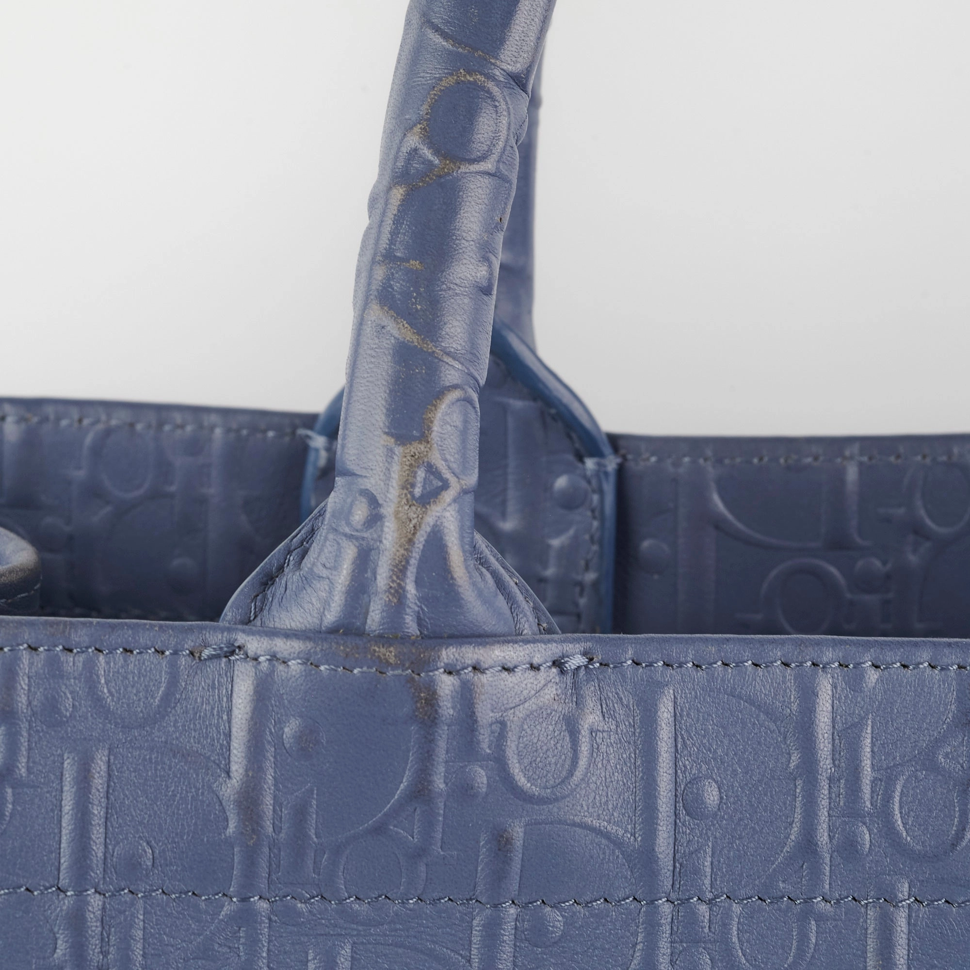 Dior Large Leather Book Tote Navy