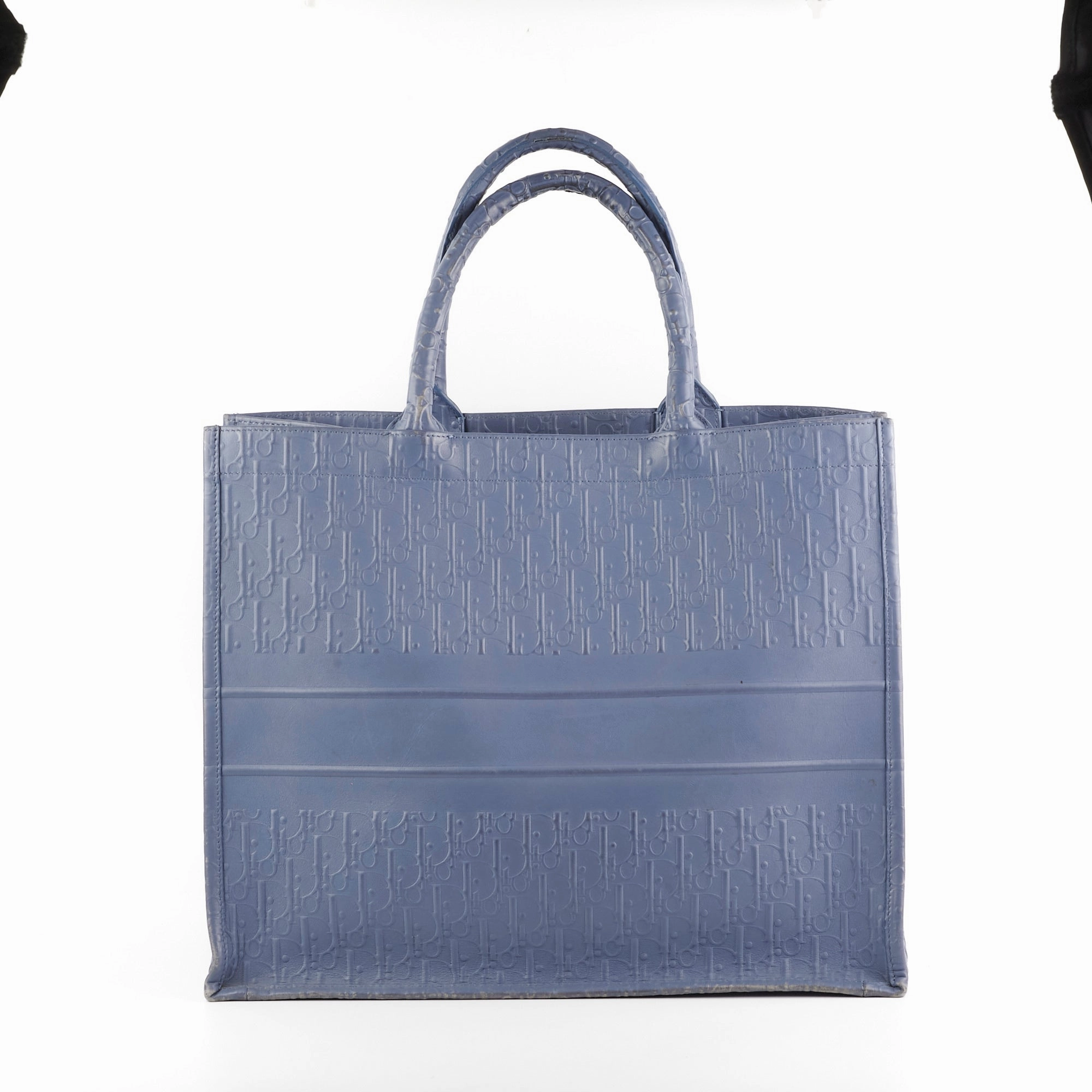 Dior Large Leather Book Tote Navy