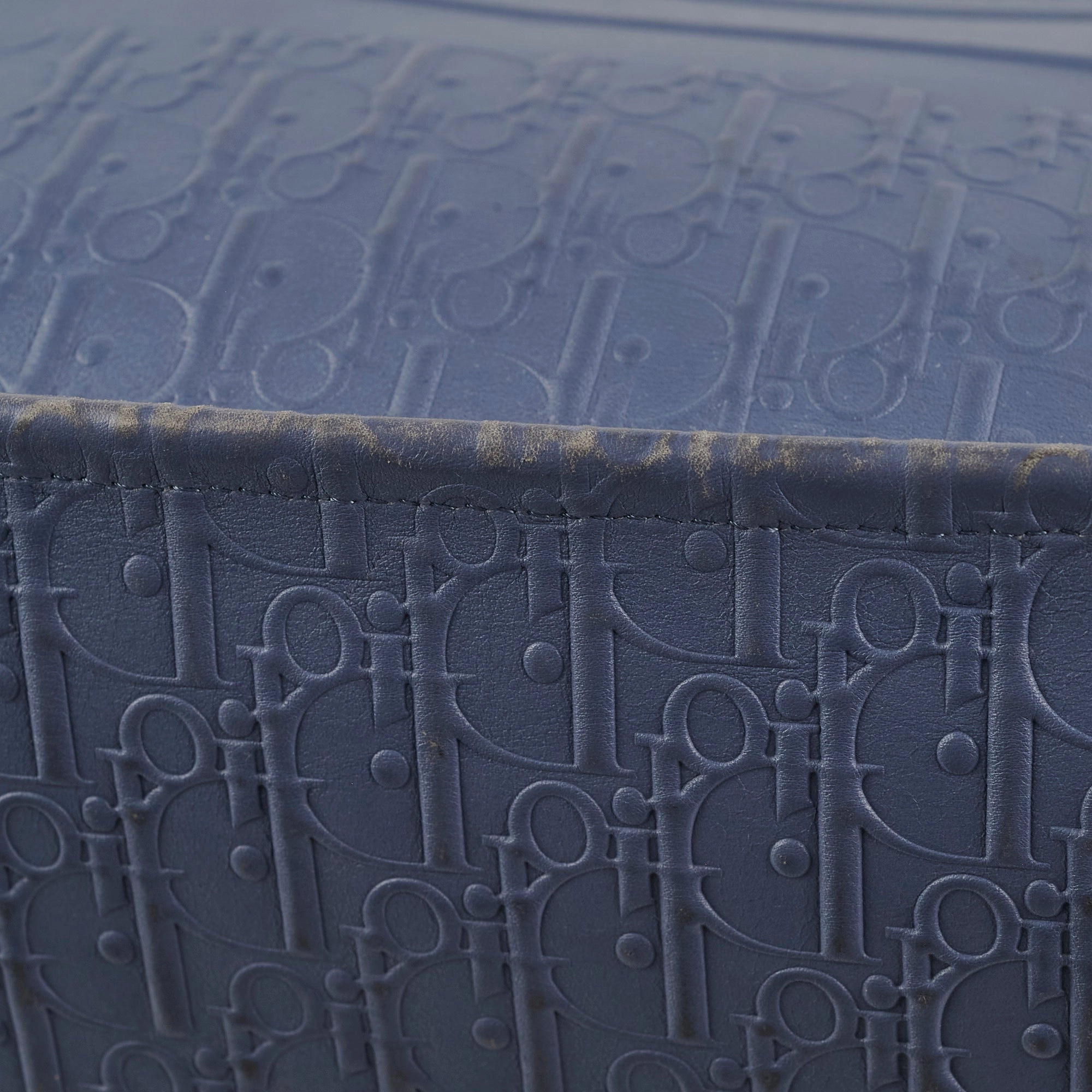 Dior Large Leather Book Tote Navy