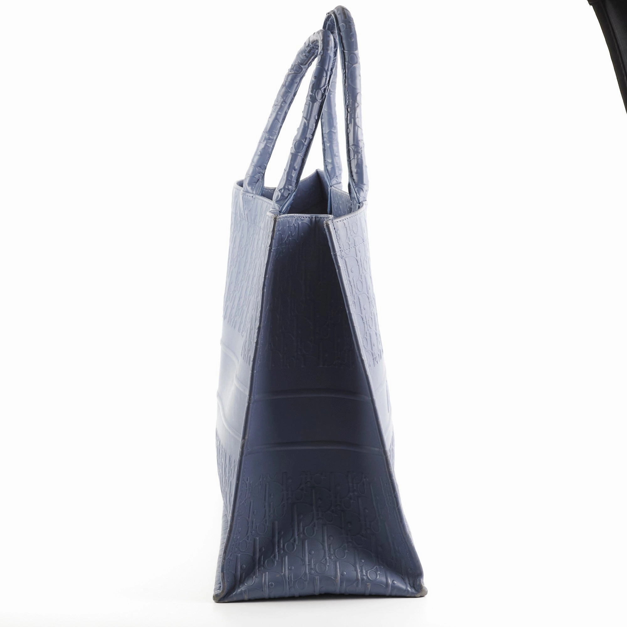Dior Large Leather Book Tote Navy