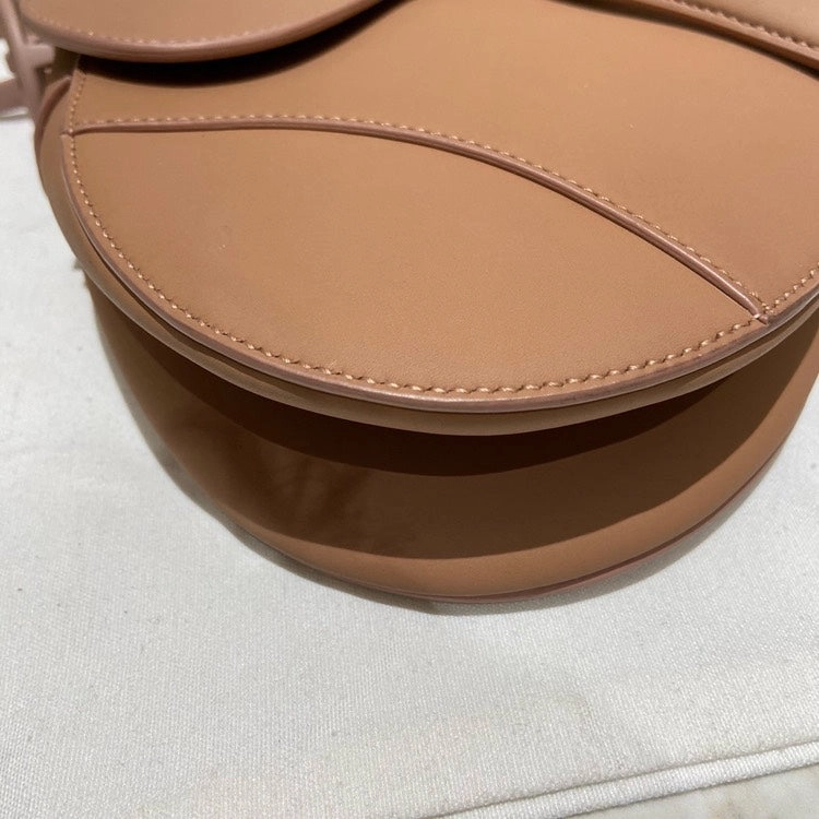 Dior Saddle Bag Beige Leather Crossbody Medium