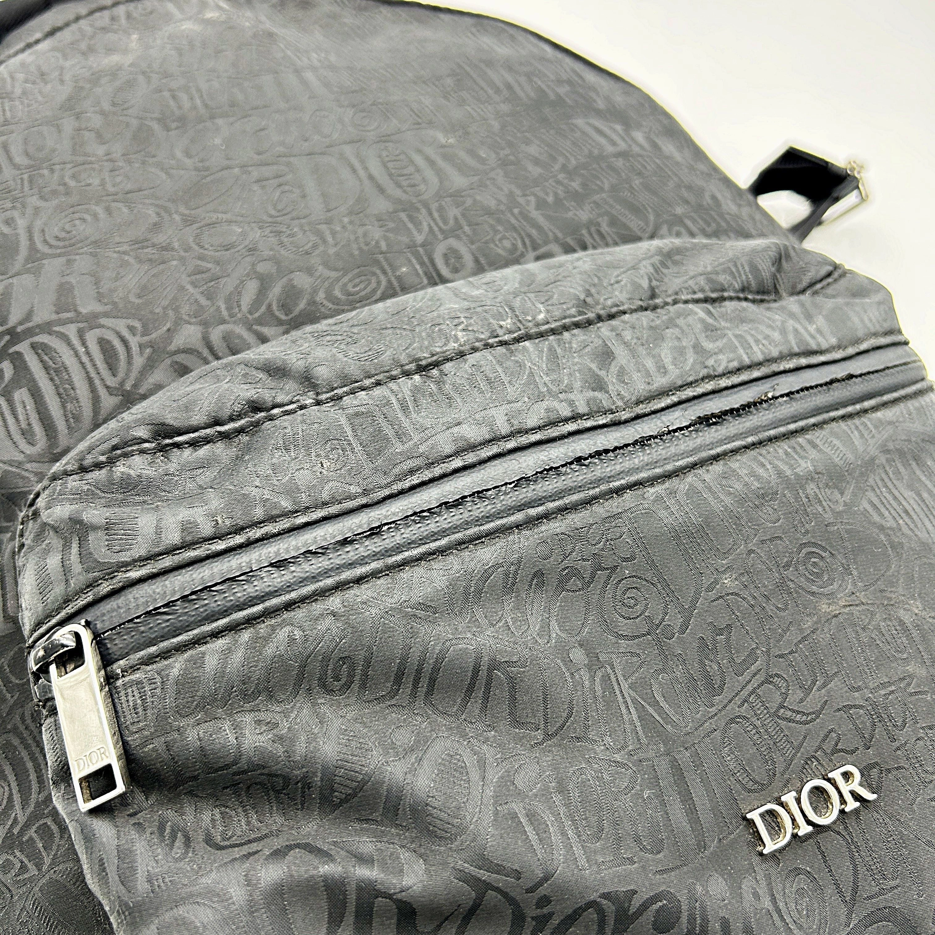 DIOR x Shawn Stussy Nylon Backpack - Black Backpacks, Bags LA34700
