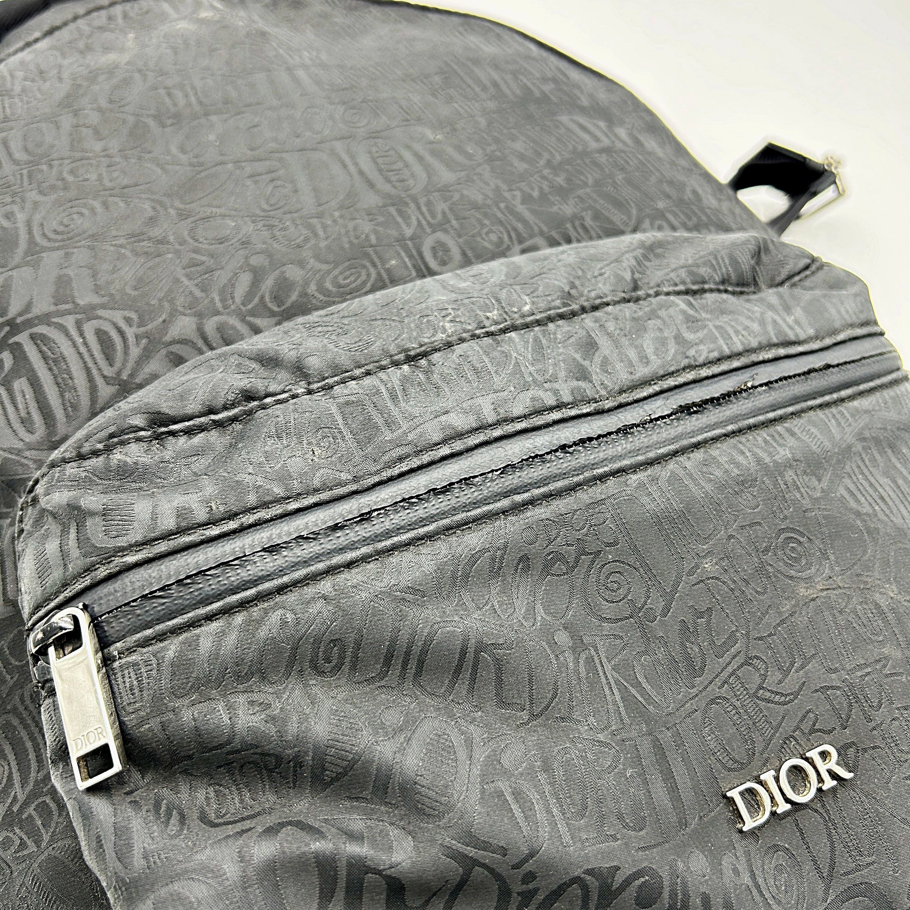 DIOR x Shawn Stussy Nylon Backpack - Black Backpacks, Bags LA34700