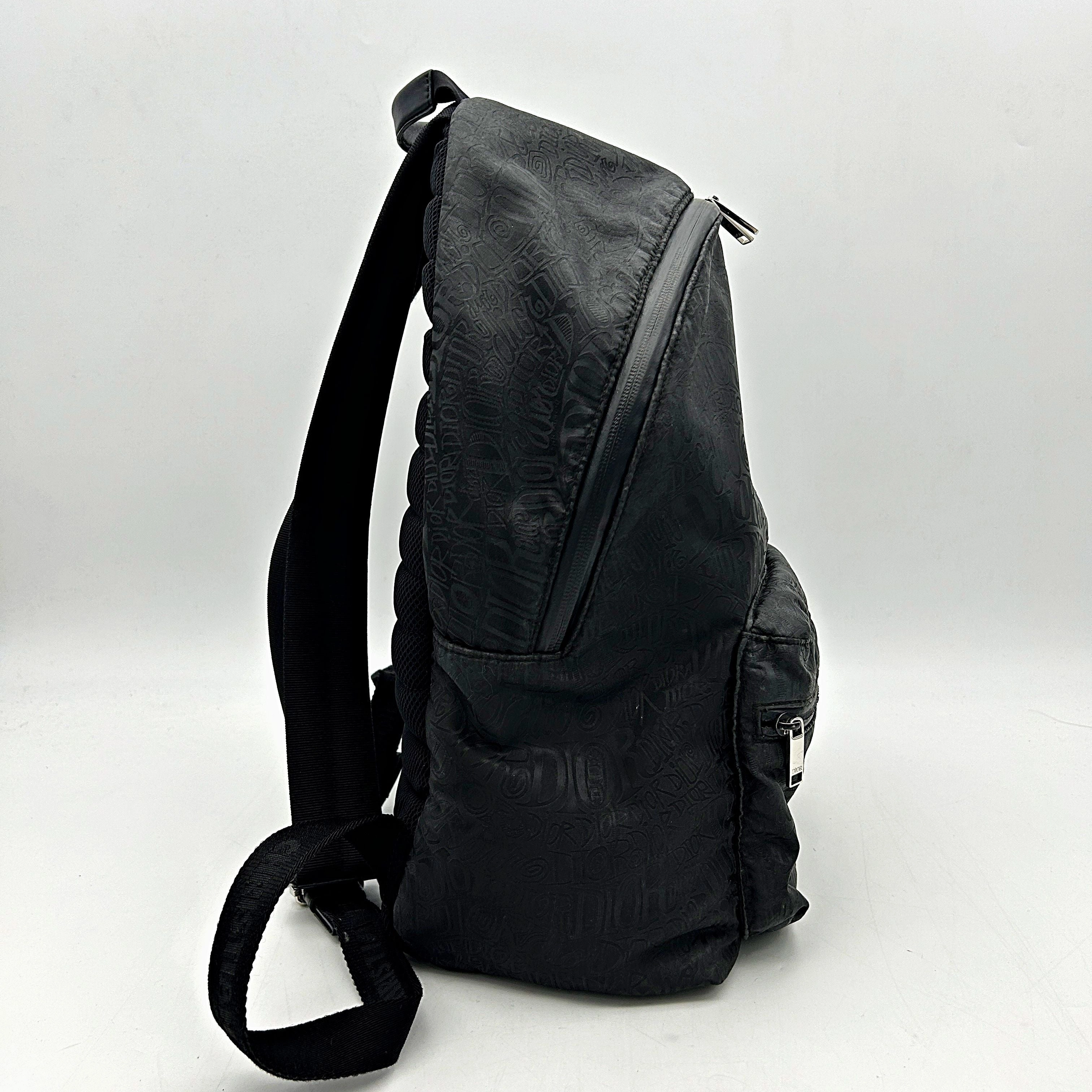 DIOR x Shawn Stussy Nylon Backpack - Black Backpacks, Bags LA34700