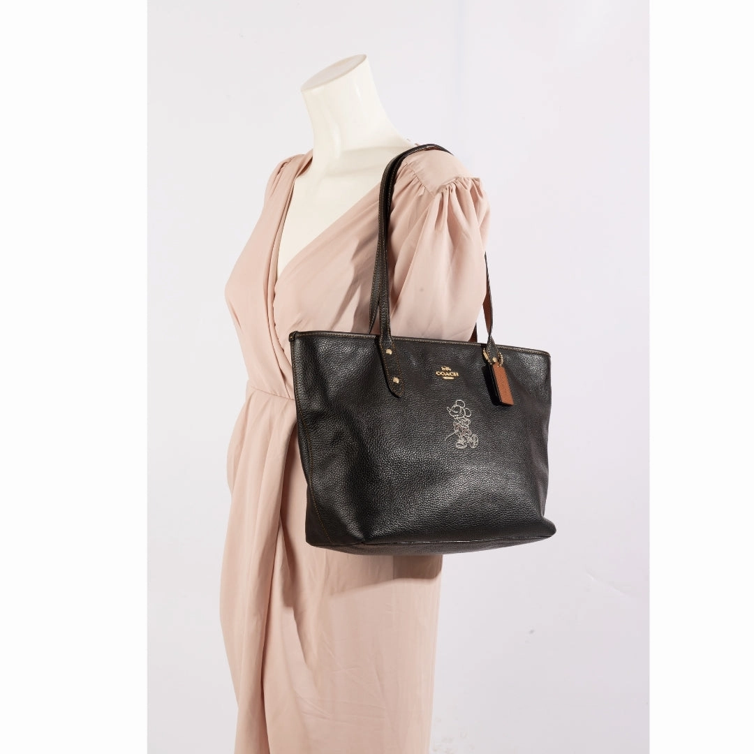 Disney x Coach Leather Shoulder Bag