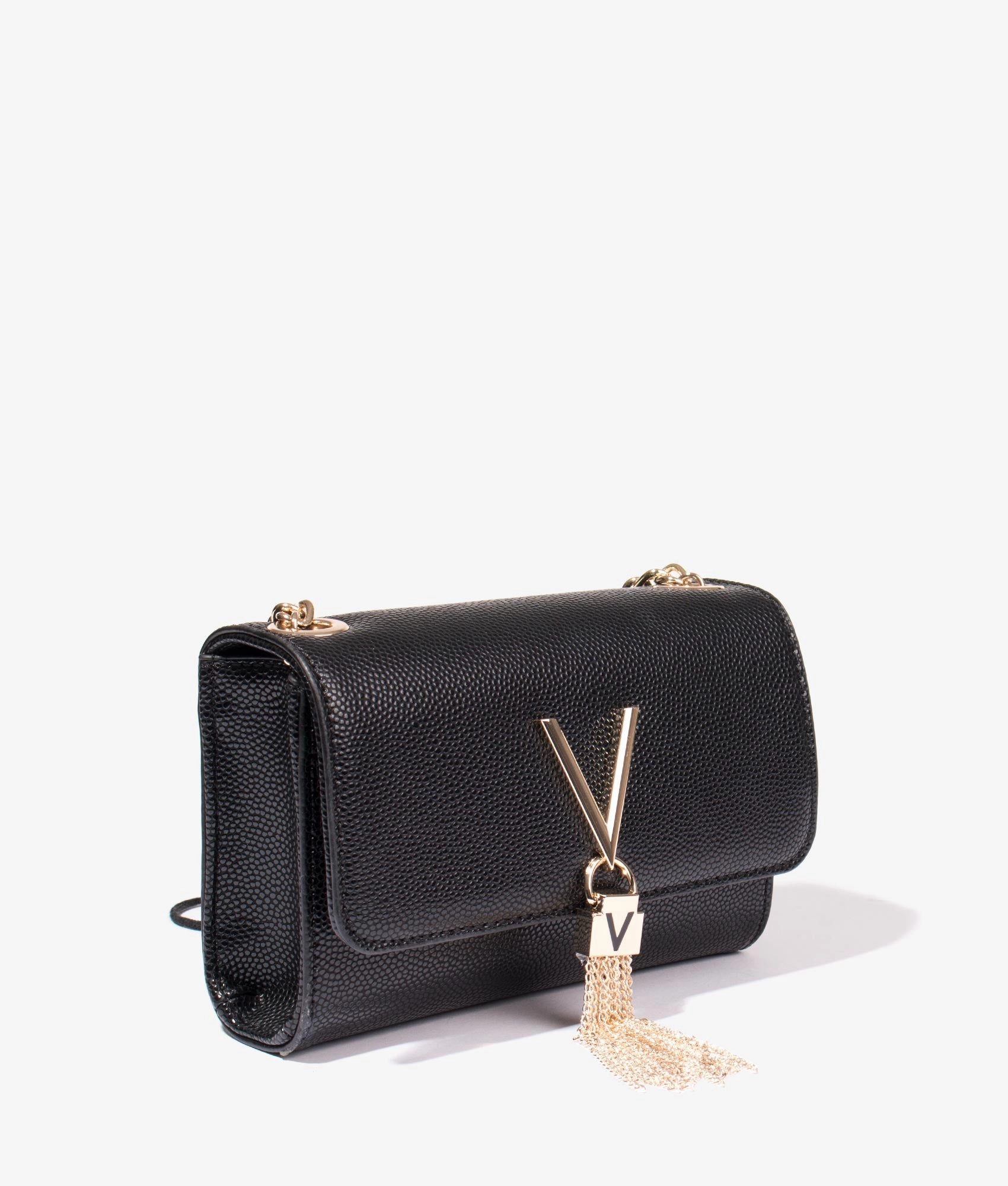 Divina small clutch in black & gold