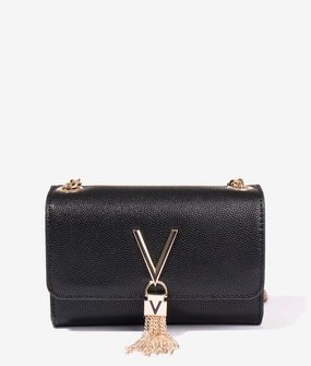 Divina small clutch in black & gold