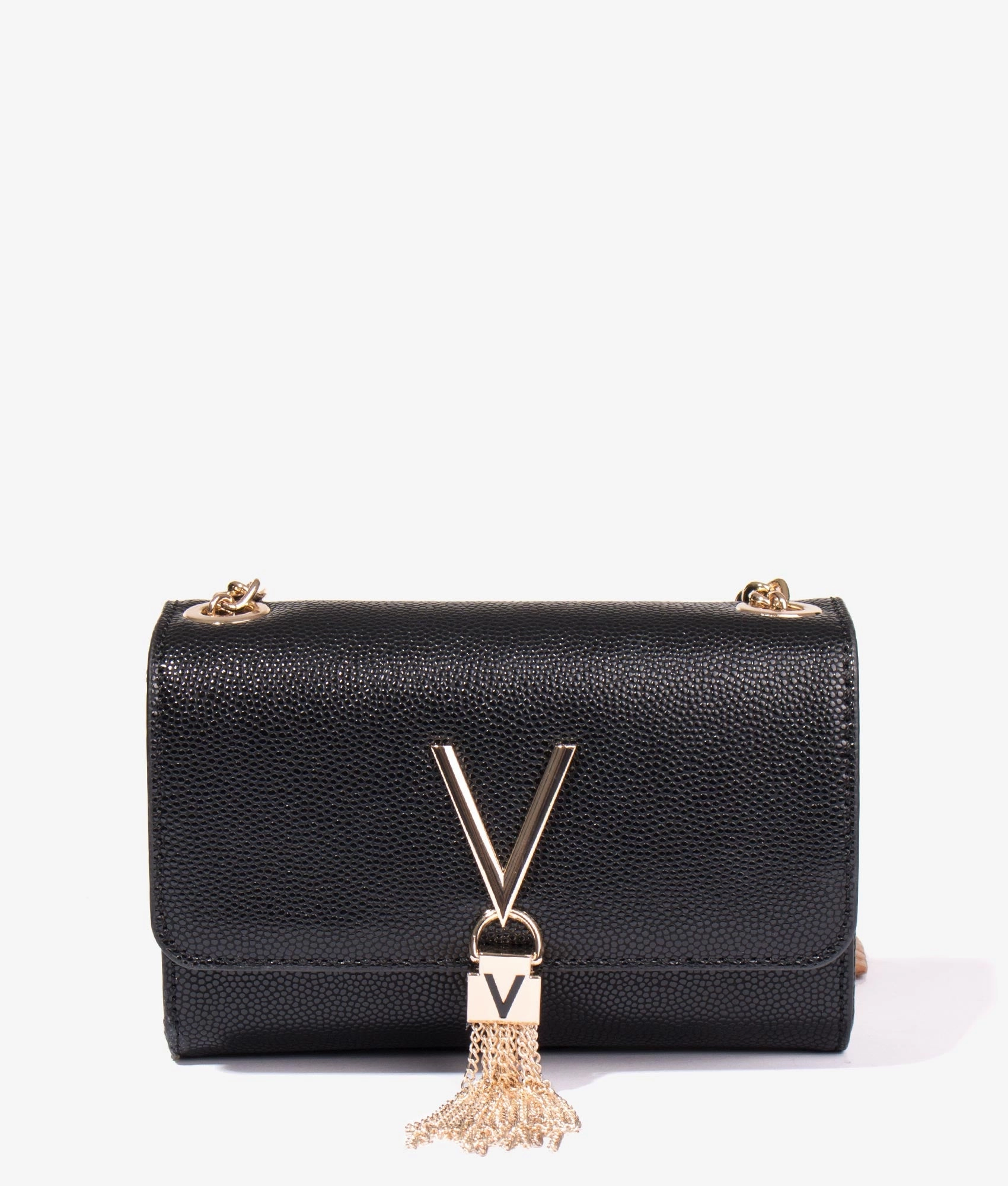 Divina small clutch in black & gold