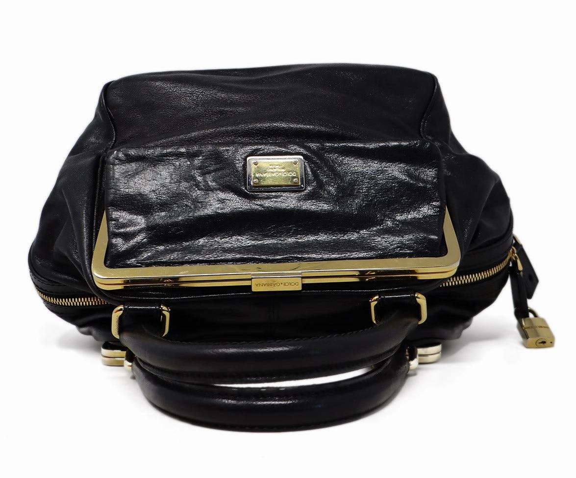 Dolce & Gabbana Black Leather Satchel