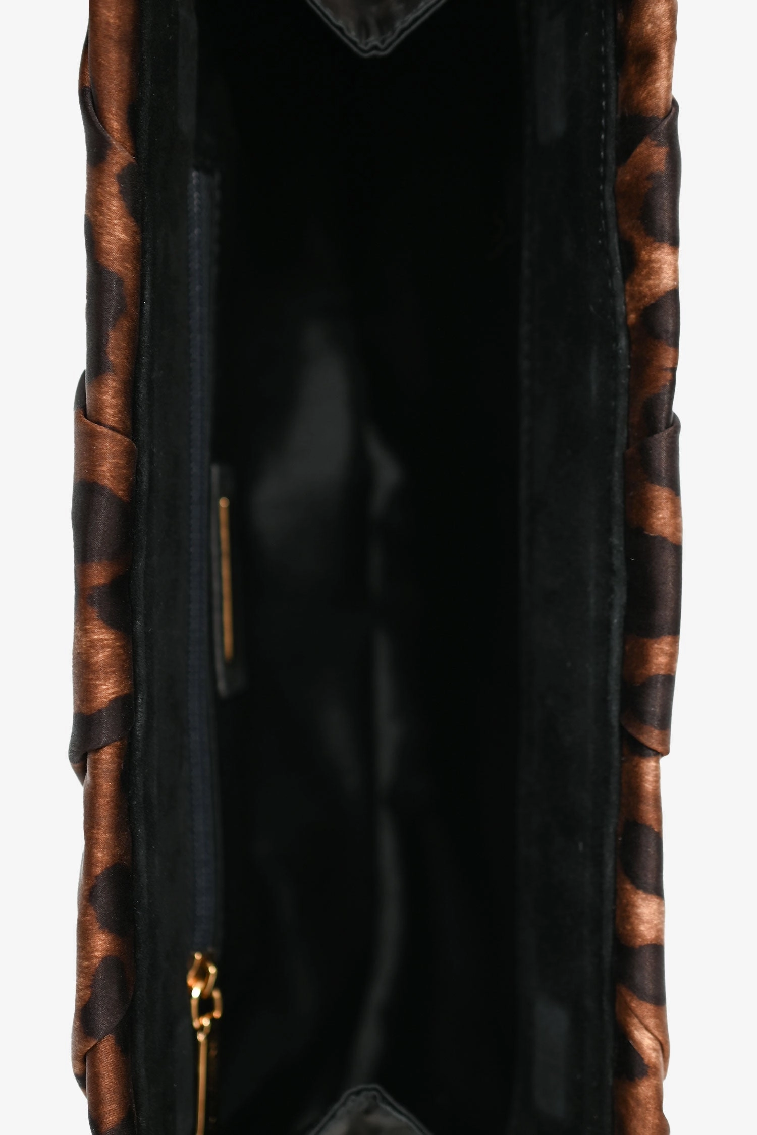 Dolce & Gabbana Brown Leopard Printed Silk Clutch