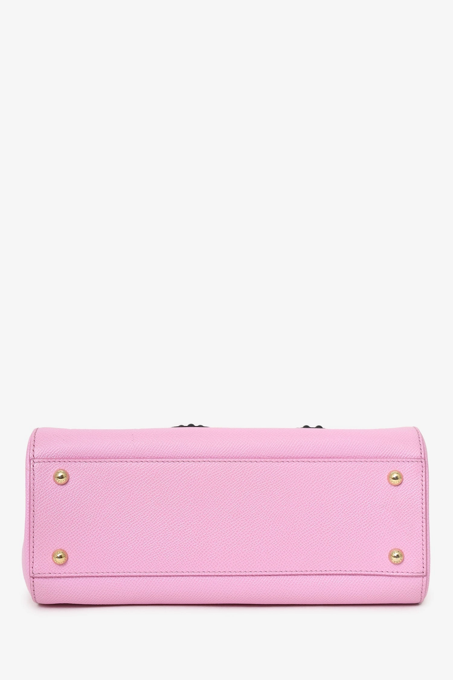 Dolce & Gabbana Pink Dauphine Medium Family Patch Miss Sicily Bag with Strap